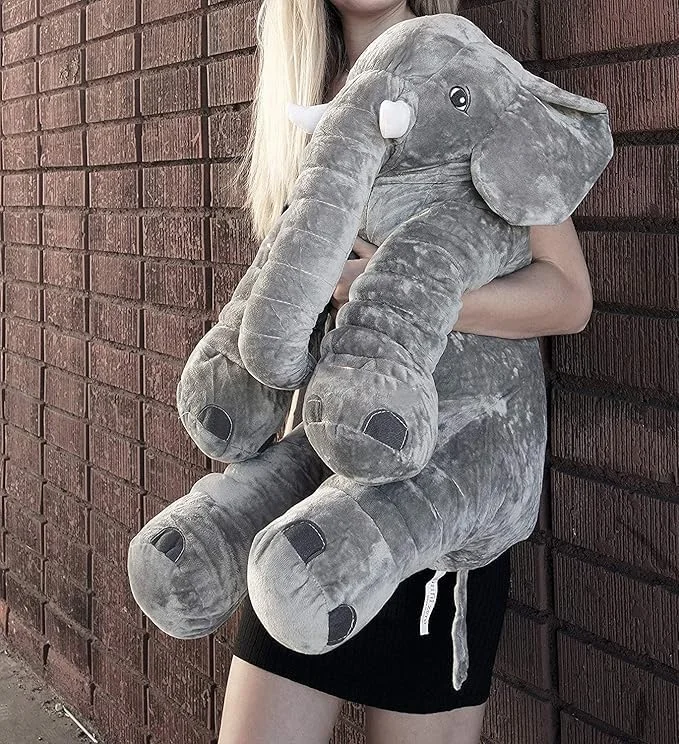 عروسک فیل جامبو اسکیدو - 63 سانتی متر، اسباب بازی پولیشی نرم و فوق العاده بزرگ، فیل خاکستری بسیار بغلی برای کودکان، دارای گواهینامه ایمنی ممتاز، مناسب برای کودکان نوپا و نوزاد عروسک فیل جامبو اسکیدو - 63 سانتی متر، اسباب بازی پولیشی نرم و فوق العاده بزرگ، فیل خاکستری بسیار بغلی برای کودکان، دارای گواهینامه ایمنی ممتاز، مناسب برای کودکان نوپا و نوزاد