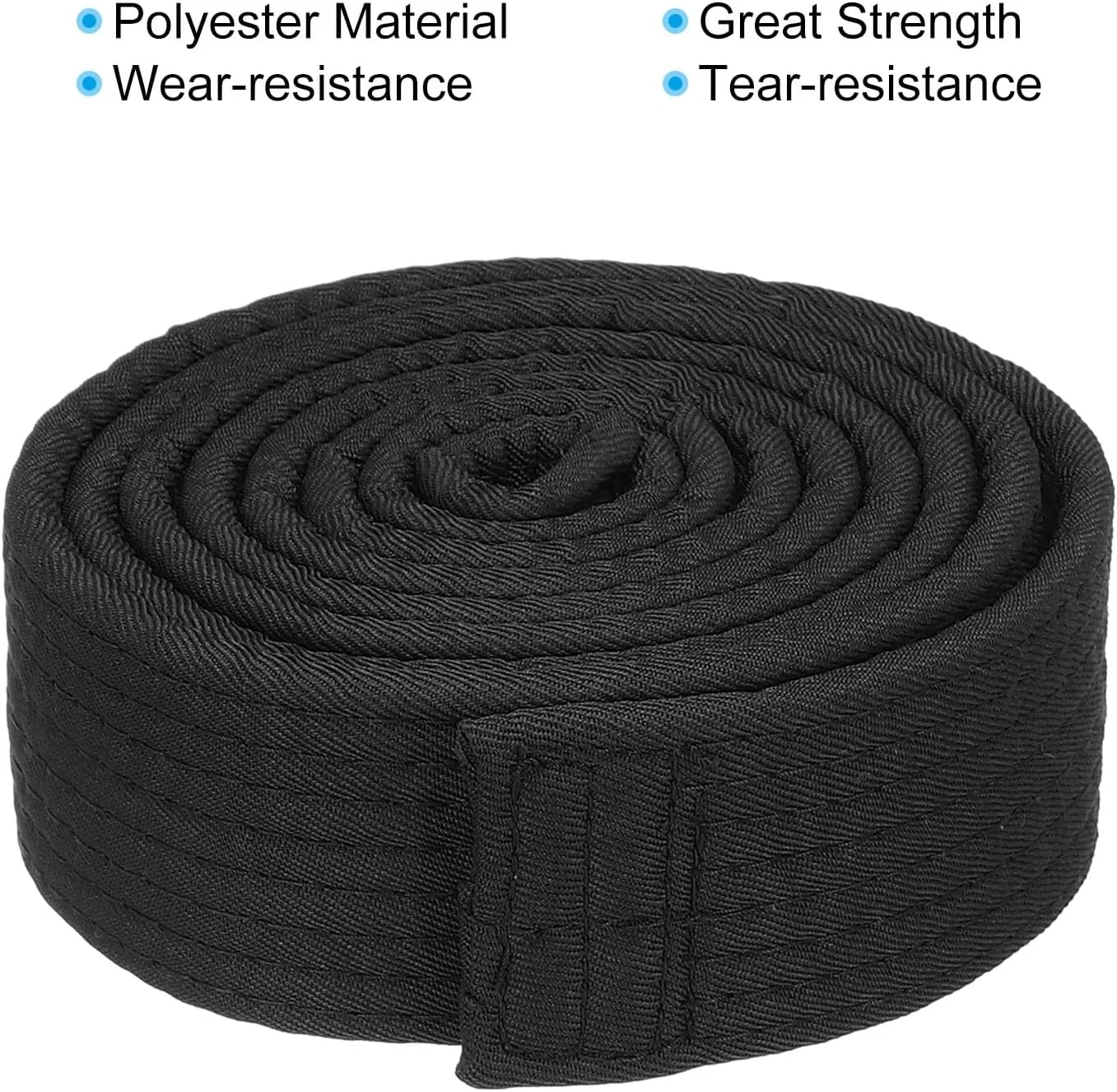 کمربند رنگی تکواندو، 4 سانتی متر در 1.6 متر، کمربند هنرهای رزمی جودو کاراته پلی استر برای تمرین مربیگری، مشکی کمربند رنگی تکواندو، 4 سانتی متر در 1.6 متر، کمربند هنرهای رزمی جودو کاراته پلی استر برای تمرین مربیگری، مشکی