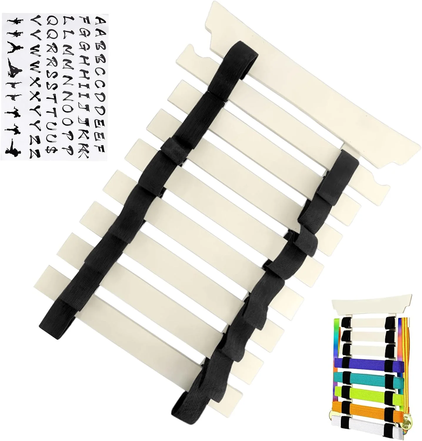 نگهدارنده کمربند کاراته، نگهدارنده کمربند هنرهای رزمی با آویز و استیکر | راه حل نگهداری و سازماندهی تجهیزات ورزشی برای مبتدیان، مردان، زنان، کودکان، نوجوانان و بزرگسالان نگهدارنده کمربند کاراته، نگهدارنده کمربند هنرهای رزمی با آویز و استیکر | راه حل نگهداری و سازماندهی تجهیزات ورزشی برای مبتدیان، مردان، زنان، کودکان، نوجوانان و بزرگسالان