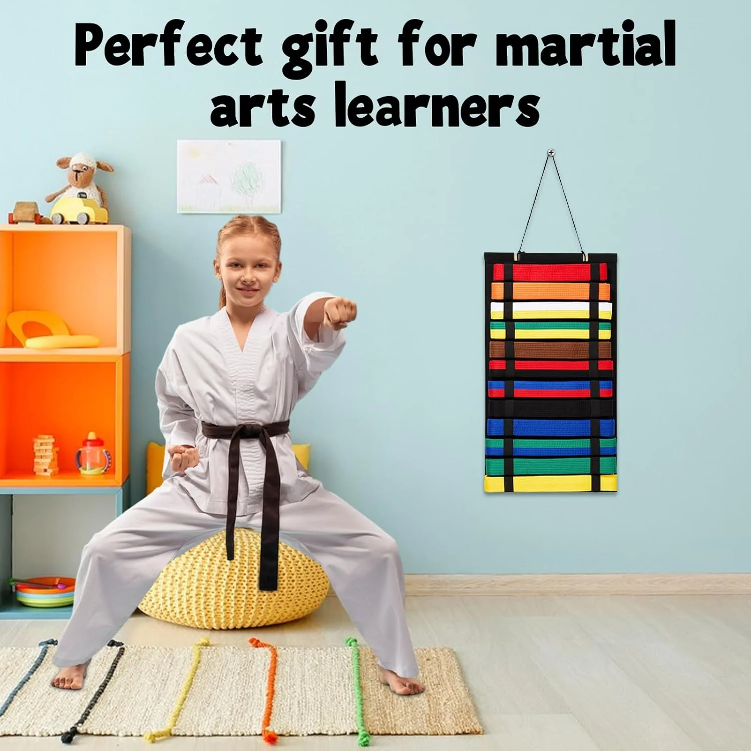 SHUESS 2 عدد نگهدارنده کمربند هنرهای رزمی SHUESS 2 عدد نگهدارنده کمربند هنرهای رزمی