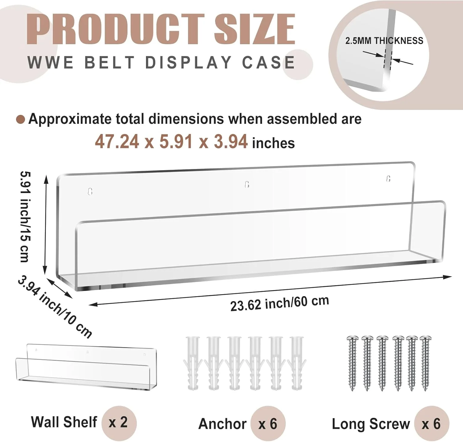 پایه نگهدارنده کمربند افقی اکریلیک، مناسب برای نمایش کمربندهای قهرمانی کشتی، کاراته، فوتبال، بوکس، هنرهای رزمی، ورزش های قهرمانی و سایر کمربندهای مشابه