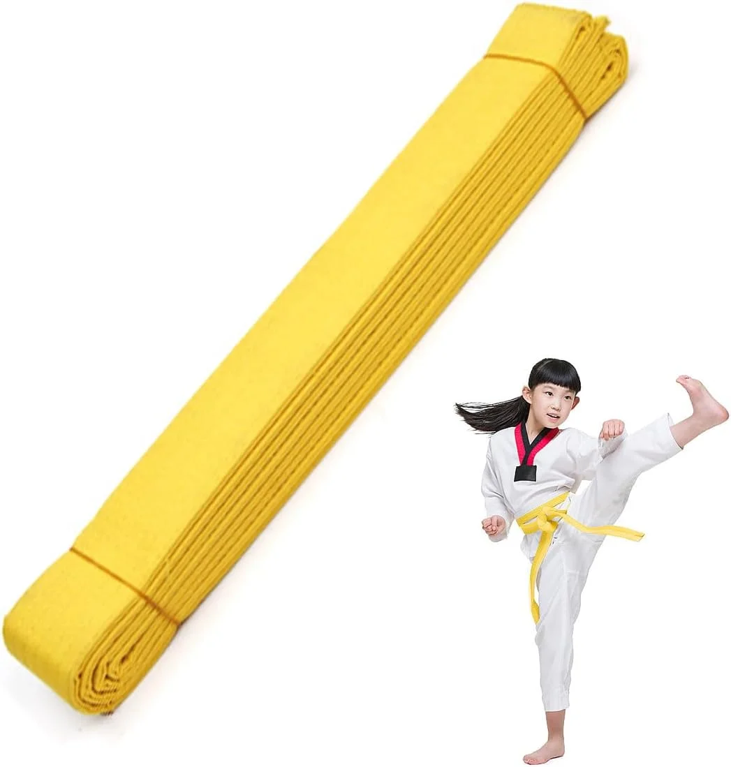 کمربند کاراته جودو سفید، کمربند هنرهای رزمی پارچه ای جودو، کمربند ضخیم هنرهای رزمی کاراته پنبه ای کودکان، کمربند تکواندو آیکیدو بزرگسالان