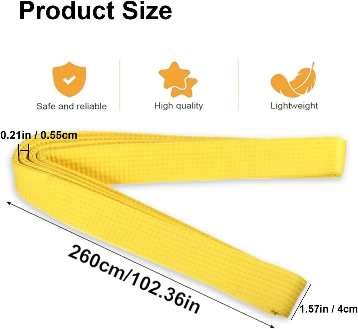 کمربند کاراته جودو سفید، کمربند هنرهای رزمی پارچه ای جودو، کمربند ضخیم هنرهای رزمی کاراته پنبه ای کودکان، کمربند تکواندو آیکیدو بزرگسالان