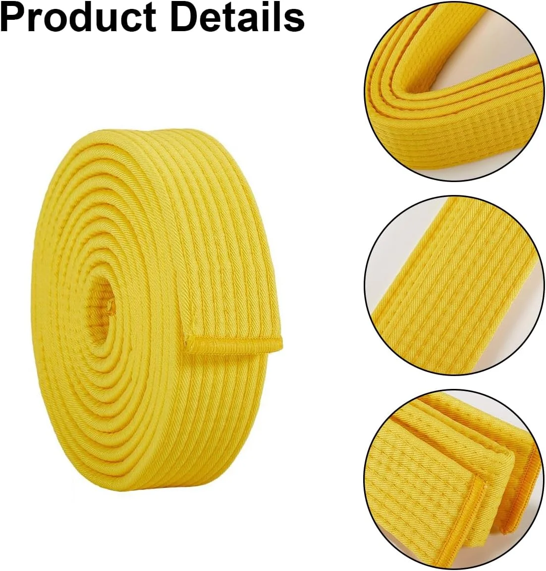 کمربند کاراته جودو سفید، کمربند هنرهای رزمی پارچه ای جودو، کمربند ضخیم هنرهای رزمی کاراته پنبه ای کودکان، کمربند تکواندو آیکیدو بزرگسالان