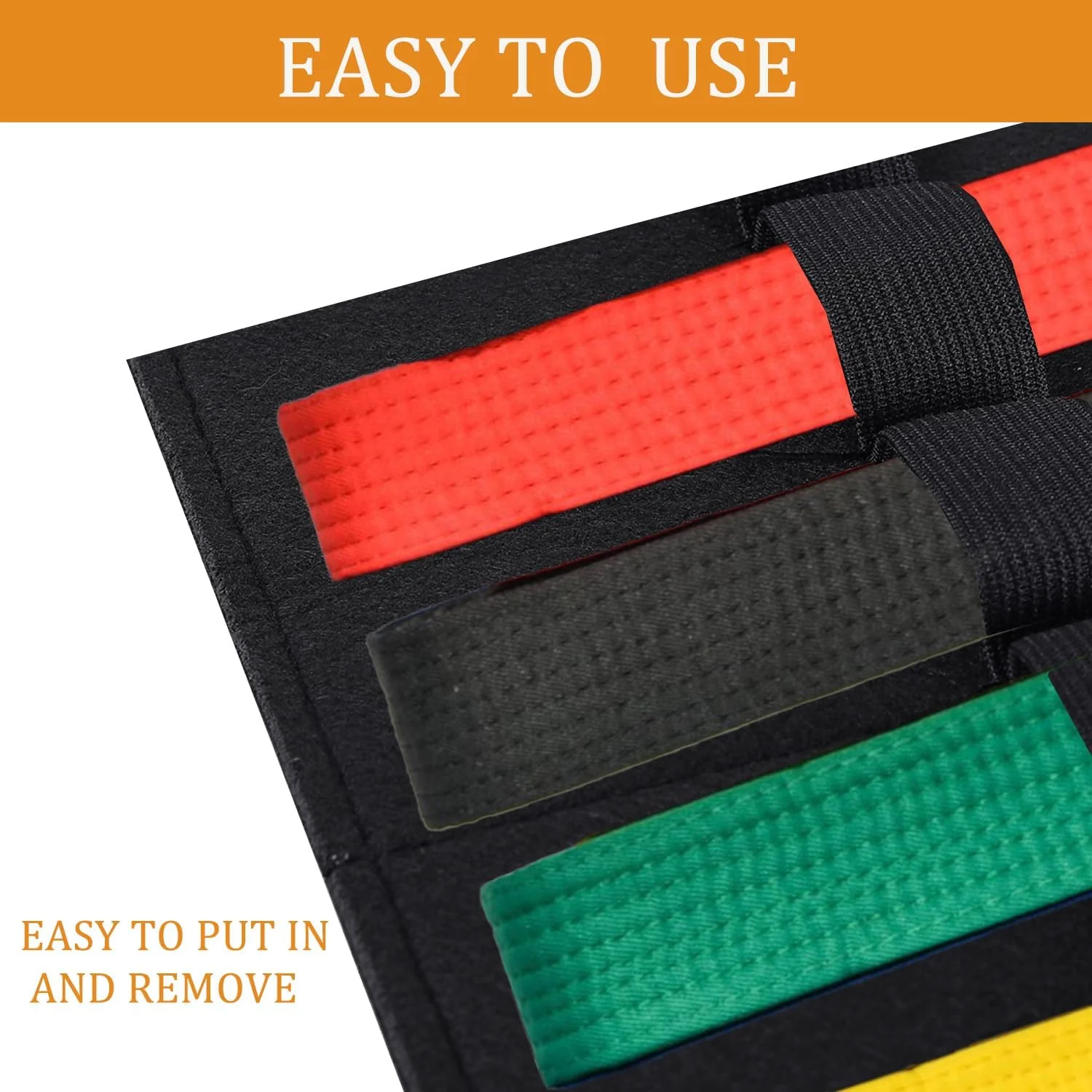 نگهدارنده کمربند کاراته، مناسب برای 12 کمربند، نمایشگر کمربند هنرهای رزمی برای تکواندو، نگهدارنده کمربند کاراته نمدی