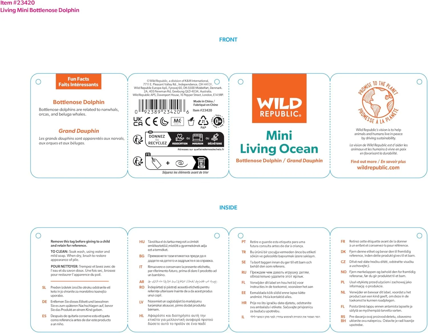 عروسک پولیشی دلفین پوزه بطری وایلد ریپابلیک، حیوان پر شده، اسباب بازی پولیشی، هدیه برای کودکان، اقیانوس زنده، 12 اینچ عروسک پولیشی دلفین پوزه بطری وایلد ریپابلیک، حیوان پر شده، اسباب بازی پولیشی، هدیه برای کودکان، اقیانوس زنده، 12 اینچ