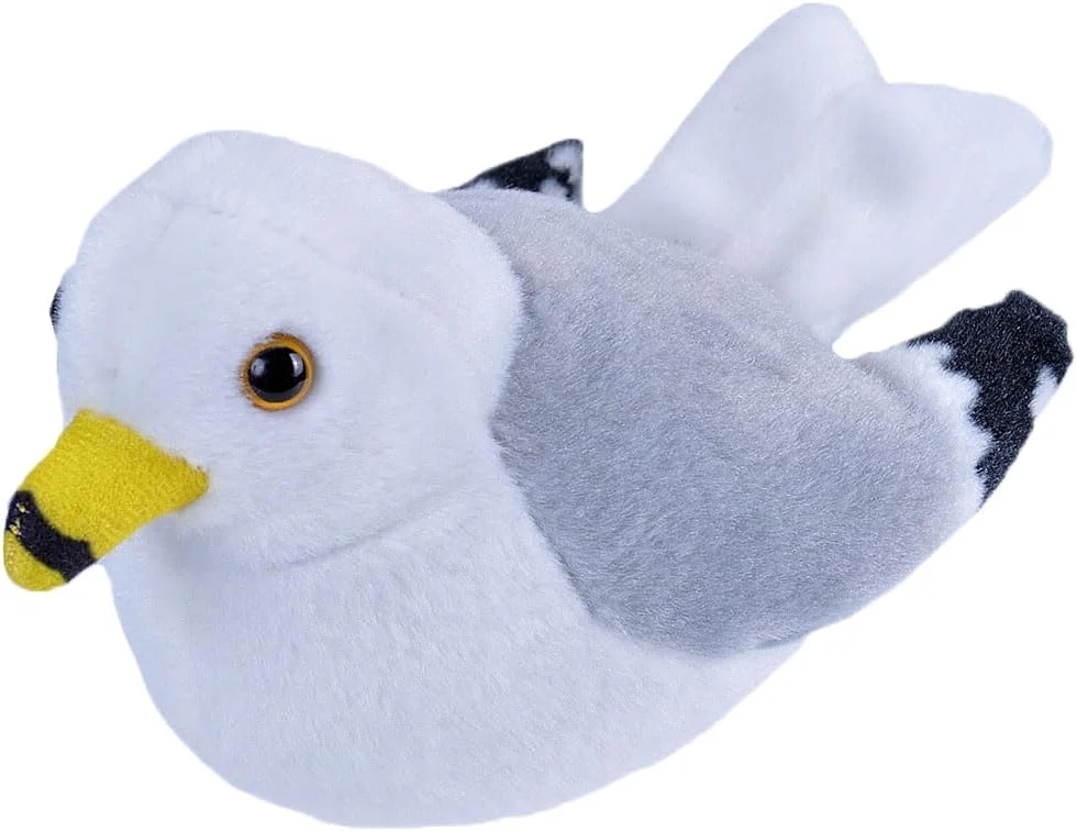 مرغ دریایی نوک حلقهای Audubon Birds Wild Republic، حیوان عروسکی، 7 اینچ، اسباب بازی پولیشی، الیاف داخلی از بطریهای آب بازیافتی مرغ دریایی نوک حلقهای Audubon Birds Wild Republic، حیوان عروسکی، 7 اینچ، اسباب بازی پولیشی، الیاف داخلی از بطریهای آب بازیافتی