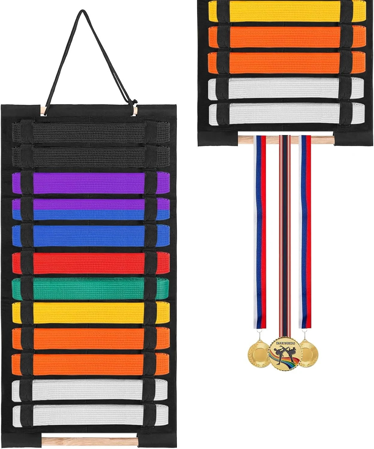 نگهدارنده کمربند هنرهای رزمی - سازمان دهنده 12 کمربند هنرهای رزمی، آویز نگهدارنده کمربند برای هنرجویان هنرهای رزمی