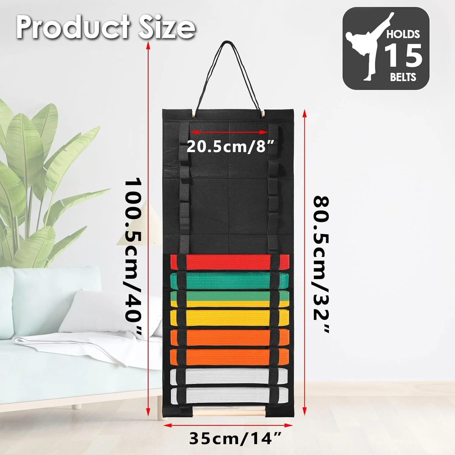 نگهدارنده کمربند هنرهای رزمی OGANAZI - سازمان دهنده 15 کمربند هنرهای رزمی، آویز نگهدارنده کمربند برای هنرجویان هنرهای رزمی نگهدارنده کمربند هنرهای رزمی OGANAZI - سازمان دهنده 15 کمربند هنرهای رزمی، آویز نگهدارنده کمربند برای هنرجویان هنرهای رزمی
