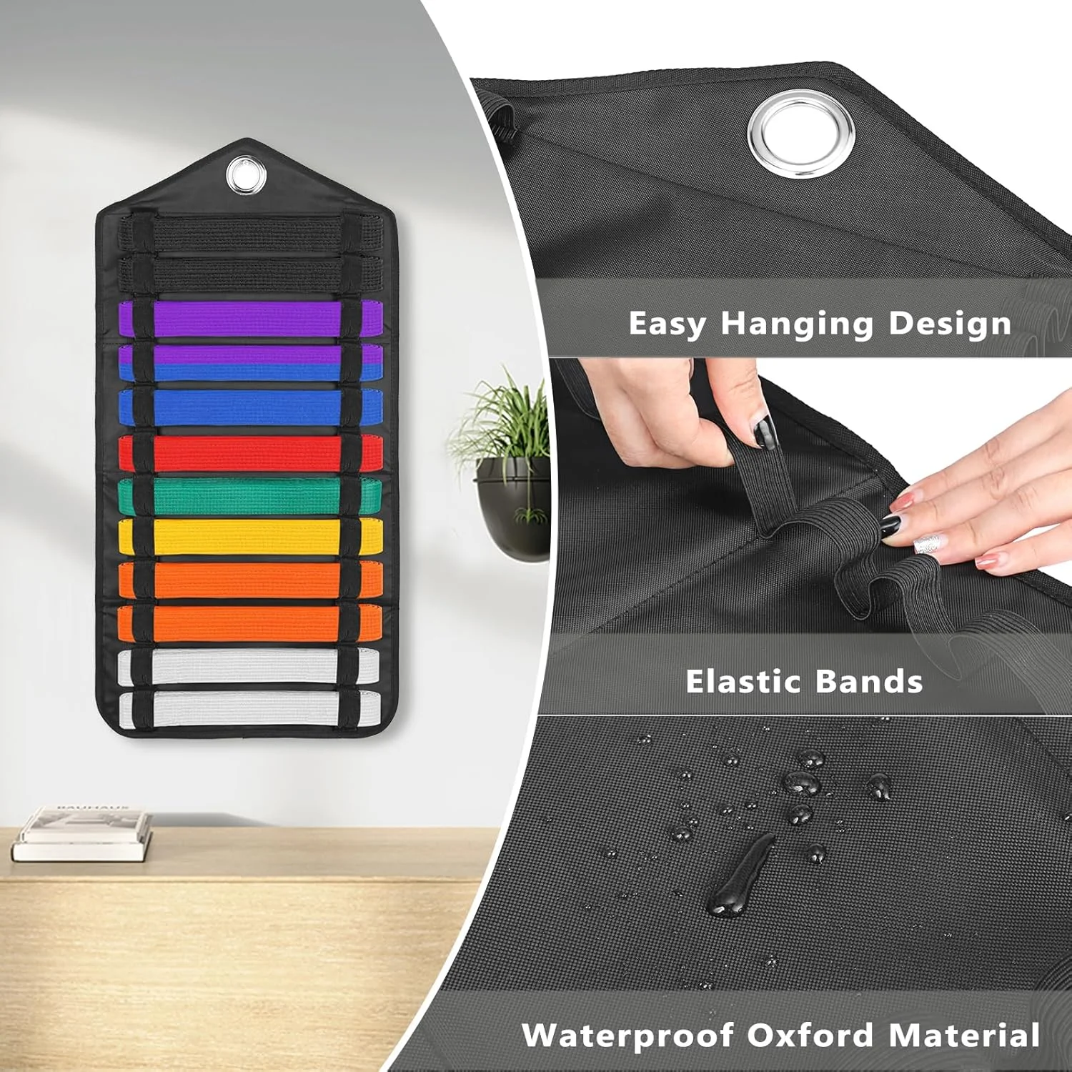 نگهدارنده کمربند هنرهای رزمی - سازمان دهنده کمربند آکسفورد هنرهای رزمی، مناسب برای ۱۲ کمربند نگهدارنده کمربند هنرهای رزمی - سازمان دهنده کمربند آکسفورد هنرهای رزمی، مناسب برای ۱۲ کمربند