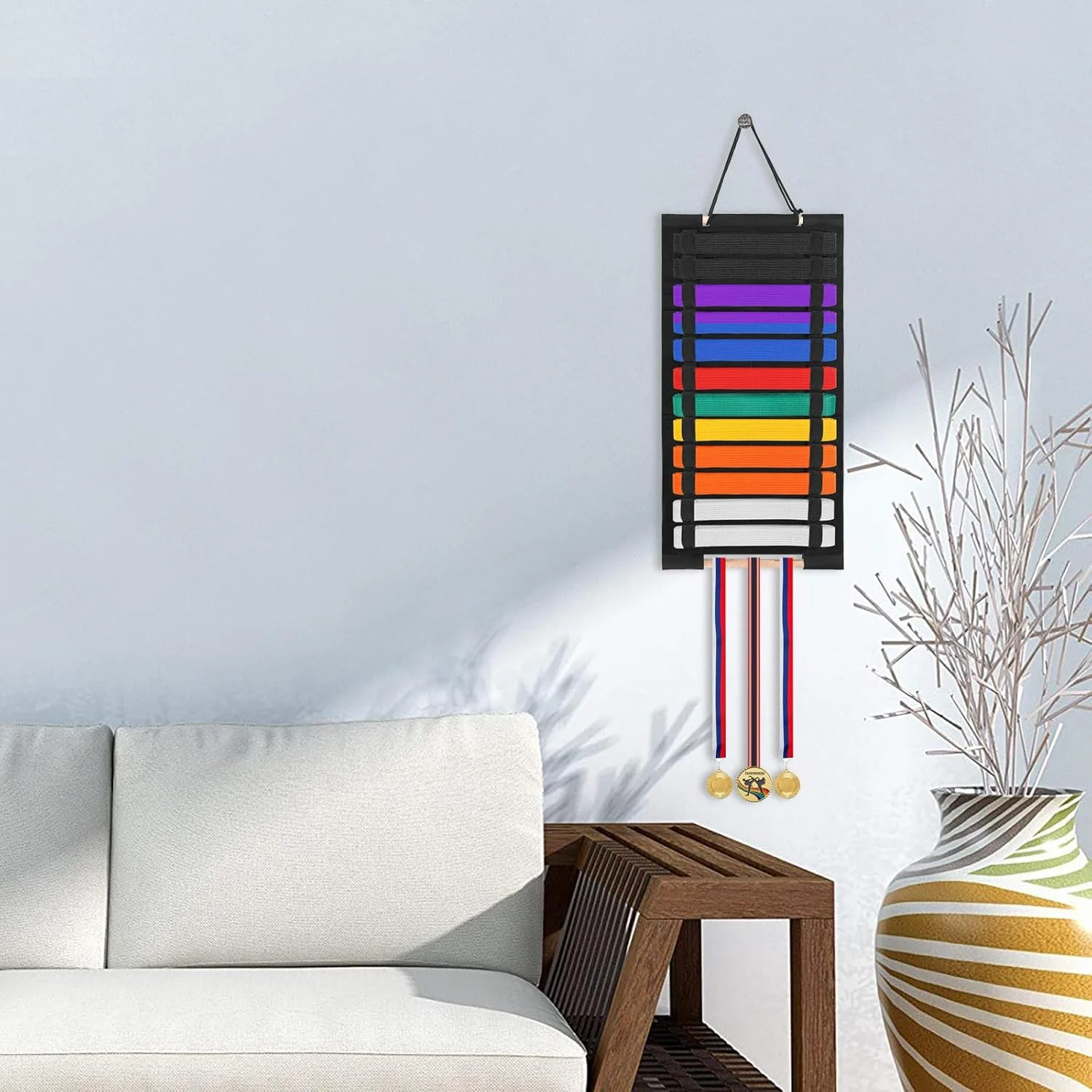 نگهدارنده کمربند هنرهای رزمی - سازمان دهنده 12 کمربند هنرهای رزمی، آویز نگهدارنده کمربند برای هنرجویان هنرهای رزمی نگهدارنده کمربند هنرهای رزمی - سازمان دهنده 12 کمربند هنرهای رزمی، آویز نگهدارنده کمربند برای هنرجویان هنرهای رزمی