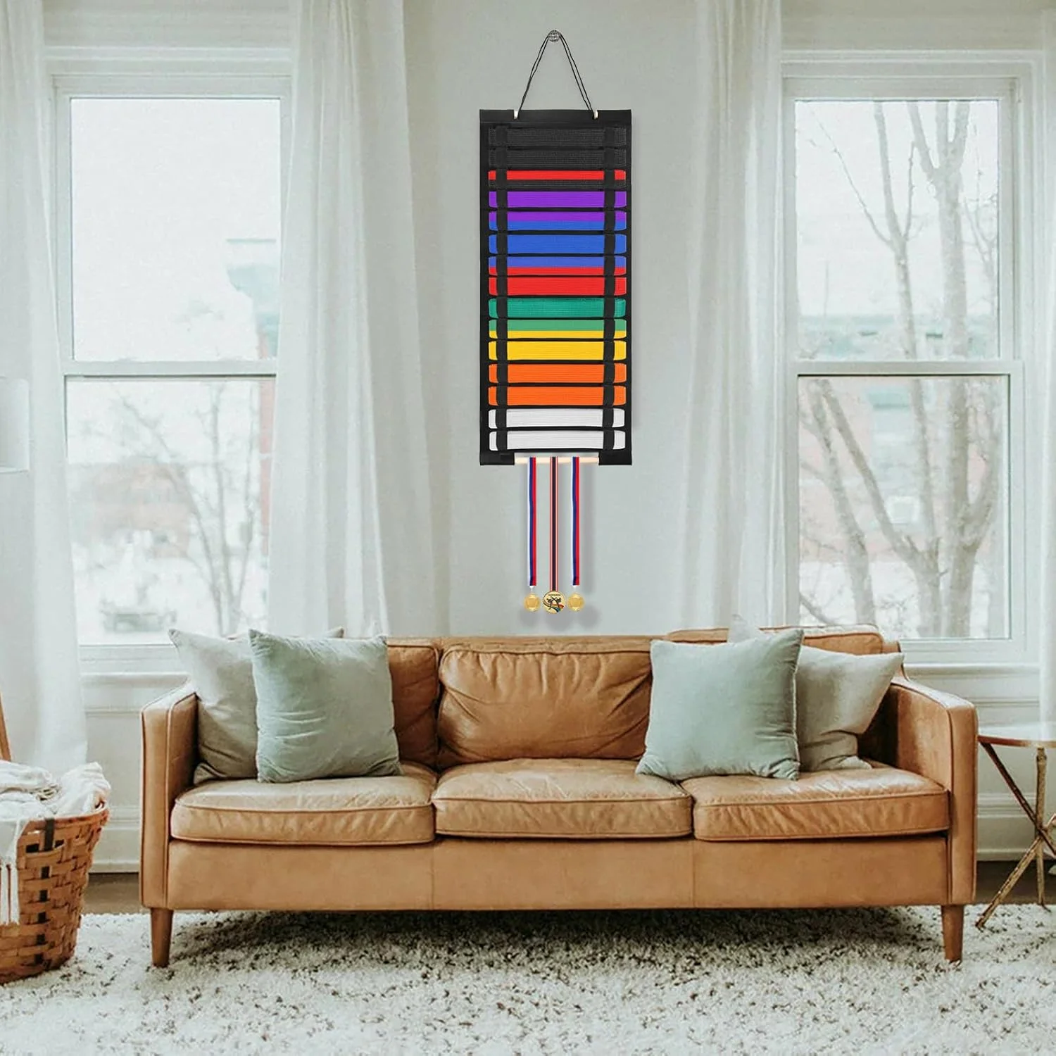 نگهدارنده کمربند هنرهای رزمی OGANAZI - سازمان دهنده 15 کمربند هنرهای رزمی، آویز نگهدارنده کمربند برای هنرجویان هنرهای رزمی نگهدارنده کمربند هنرهای رزمی OGANAZI - سازمان دهنده 15 کمربند هنرهای رزمی، آویز نگهدارنده کمربند برای هنرجویان هنرهای رزمی