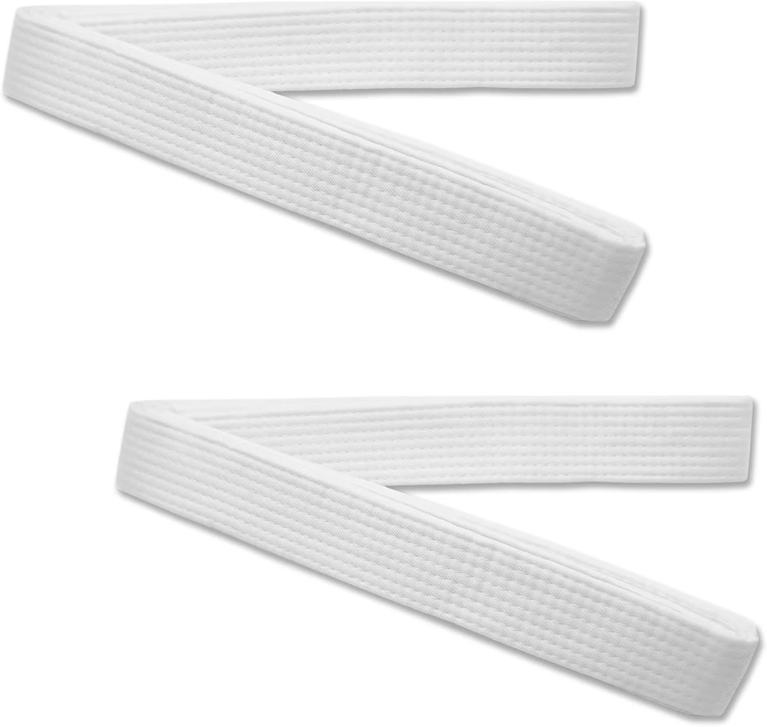 کمربند هنرهای رزمی جودو کاراته، کمربند تکواندو، کمربند حرفه ای کاراته آیکیدو، پارچه ضخیم، کمربند سفید هنرهای رزمی کودکان و بزرگسالان، بسته 2 عددی