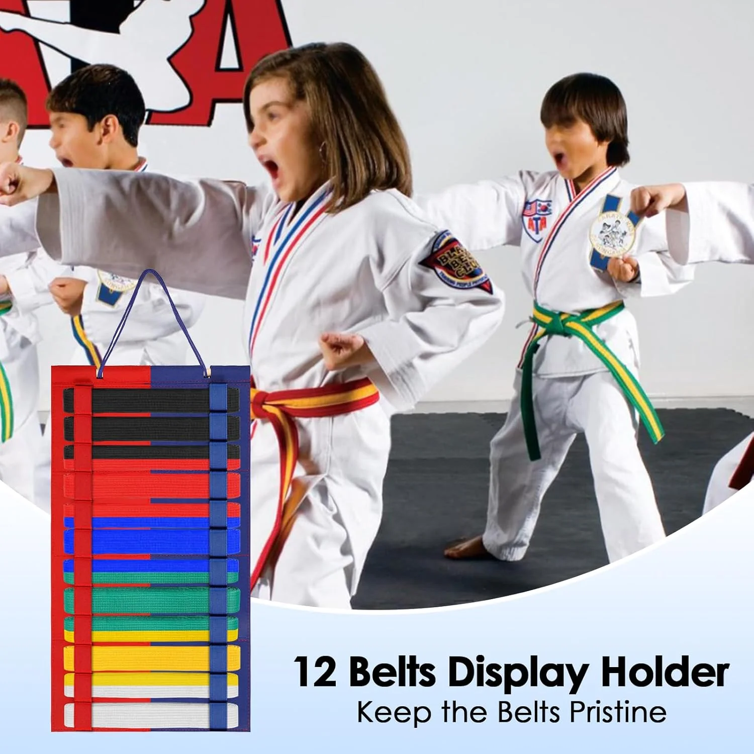 نگهدارنده کمربند هنرهای رزمی OGANAZI - مناسب برای نمایش کمربندهای کاراته، تکواندو، جیو جیتسو و BJJ برای هنرجویان هنرهای رزمی نگهدارنده کمربند هنرهای رزمی OGANAZI - مناسب برای نمایش کمربندهای کاراته، تکواندو، جیو جیتسو و BJJ برای هنرجویان هنرهای رزمی