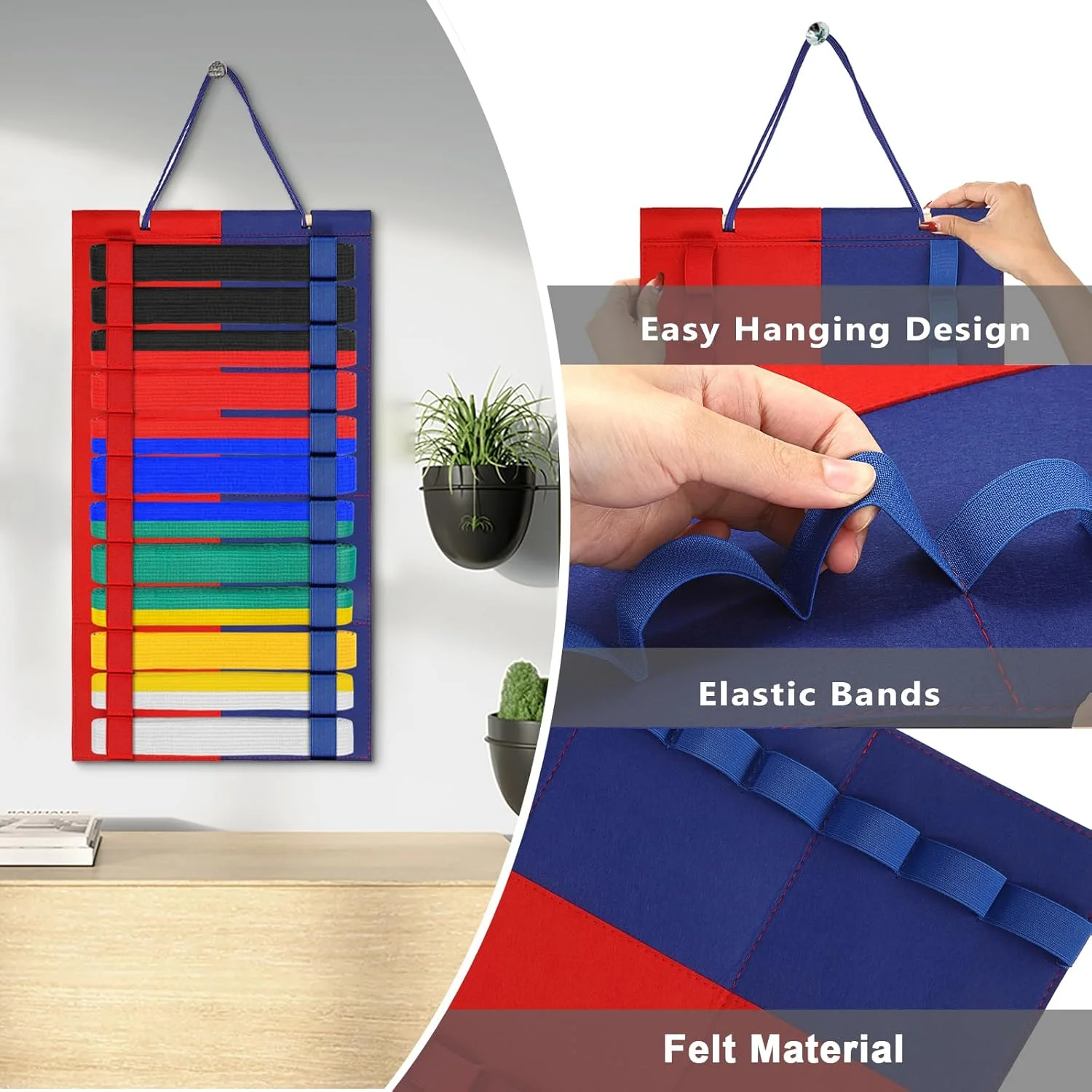 نگهدارنده کمربند هنرهای رزمی OGANAZI - مناسب برای نمایش کمربندهای کاراته، تکواندو، جیو جیتسو و BJJ برای هنرجویان هنرهای رزمی نگهدارنده کمربند هنرهای رزمی OGANAZI - مناسب برای نمایش کمربندهای کاراته، تکواندو، جیو جیتسو و BJJ برای هنرجویان هنرهای رزمی