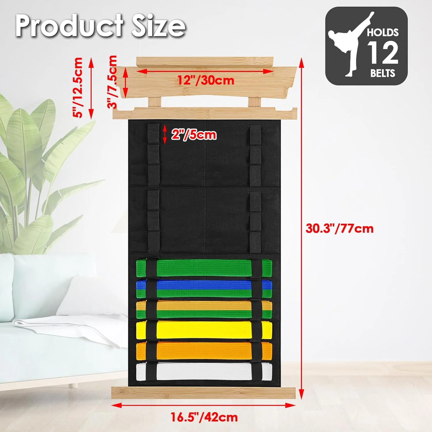 نگهدارنده کمربند کاراته OGANAZI با استیکرهای شخصیسازی شده، نگهدارنده کمربند تکواندو با قفسه جایزه بامبو، نگهدارنده کمربند هنرهای رزمی نمدی برای تکواندو، کاراته، هدایای BJJ نگهدارنده کمربند کاراته OGANAZI با استیکرهای شخصیسازی شده، نگهدارنده کمربند تکواندو با قفسه جایزه بامبو، نگهدارنده کمربند هنرهای رزمی نمدی برای تکواندو، کاراته، هدایای BJJ