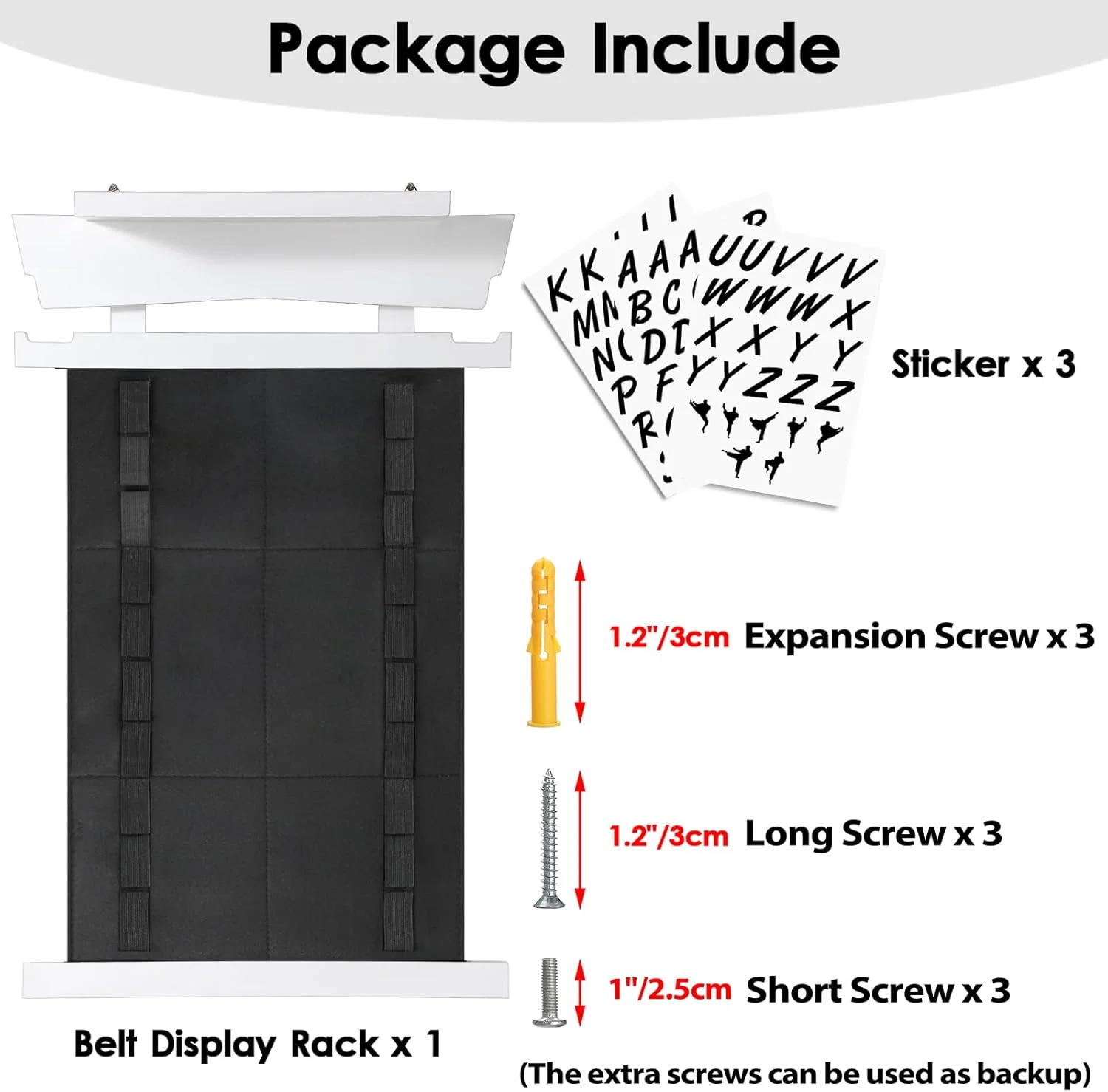 نگهدارنده کمربند سفید کاراته OGANAZI با ظرفیت 10 کمربند، قفسه بامبو و نمدی برای نگهداری تجهیزات هنرهای رزمی تکواندو به همراه جایزه، سفید