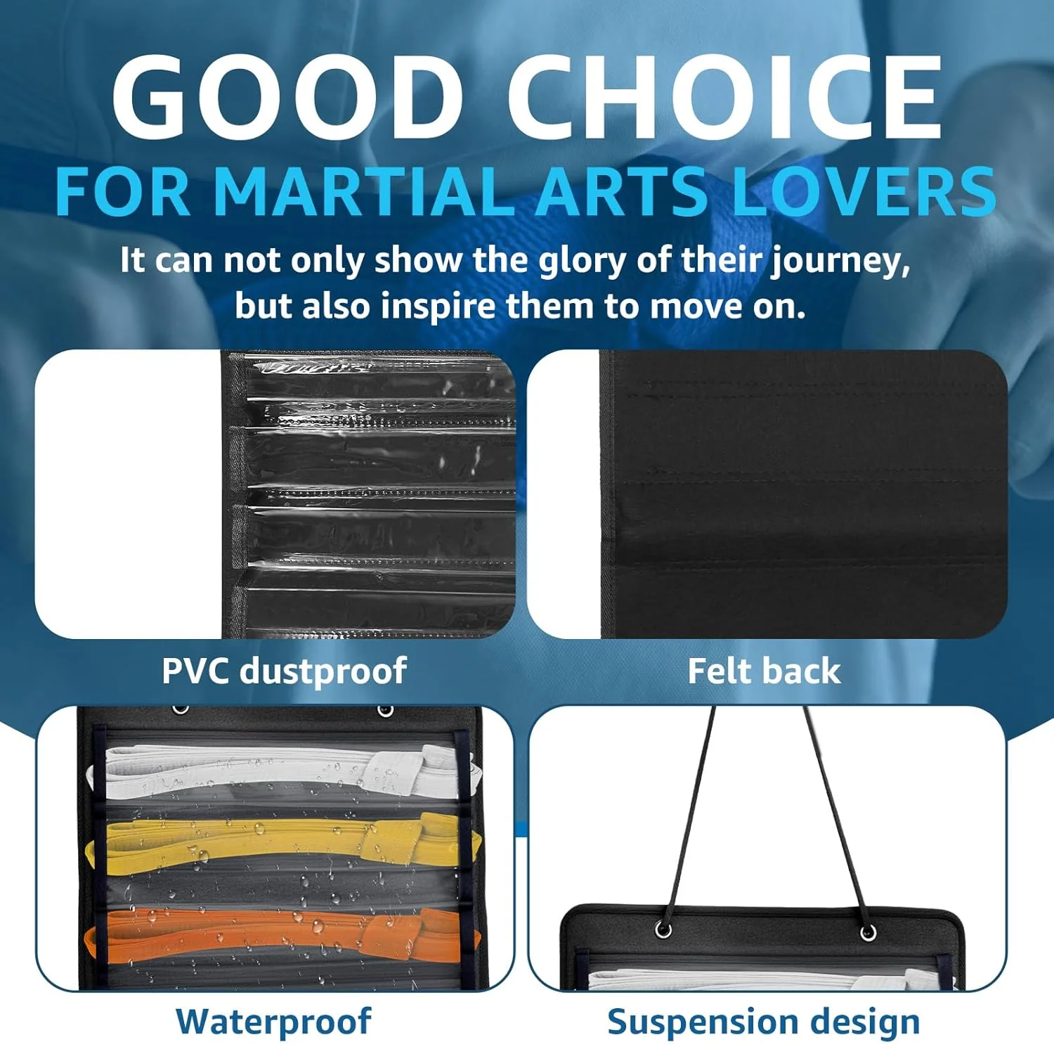 نگهدارنده کمربند هنرهای رزمی با ظرفیت 10 کمربند، آویز دیواری برای کمربند کاراته، سازمان دهنده تجهیزات هنرهای رزمی برای کاراته و تکواندو نگهدارنده کمربند هنرهای رزمی با ظرفیت 10 کمربند، آویز دیواری برای کمربند کاراته، سازمان دهنده تجهیزات هنرهای رزمی برای کاراته و تکواندو