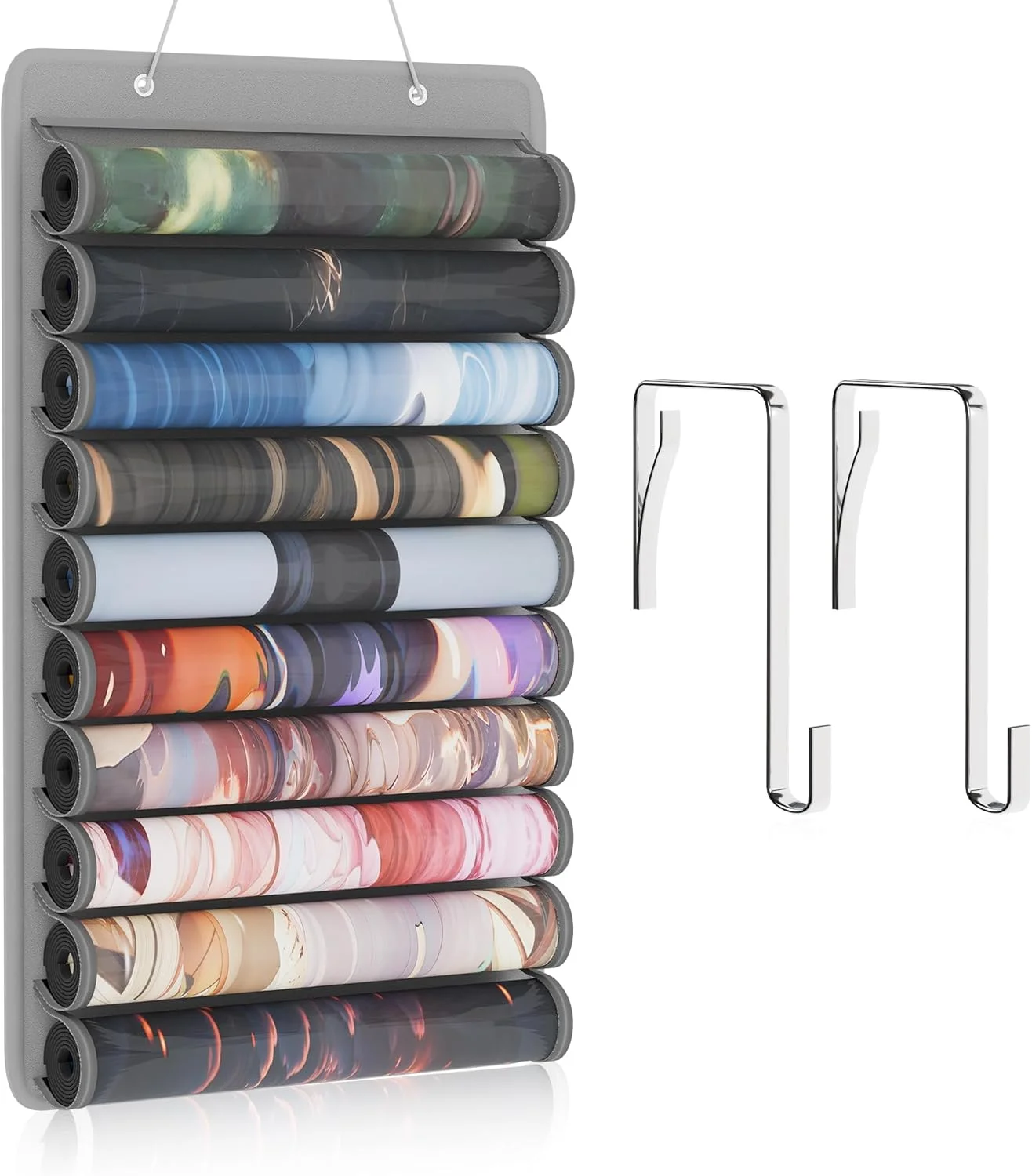 کیف نگهداری زیرانداز بازی MAYOKEN® برای MTG/TCG، آویز نگهدارنده زیرانداز بازی با 10 محفظه شفاف PVC، سازمان دهنده لوله ای مقاوم در برابر پارگی برای زیراندازهای استاندارد بازی، پد ماوس، لوازم جانبی شامل 2 قلاب کیف نگهداری زیرانداز بازی MAYOKEN® برای MTG/TCG، آویز نگهدارنده زیرانداز بازی با 10 محفظه شفاف PVC، سازمان دهنده لوله ای مقاوم در برابر پارگی برای زیراندازهای استاندارد بازی، پد ماوس، لوازم جانبی شامل 2 قلاب