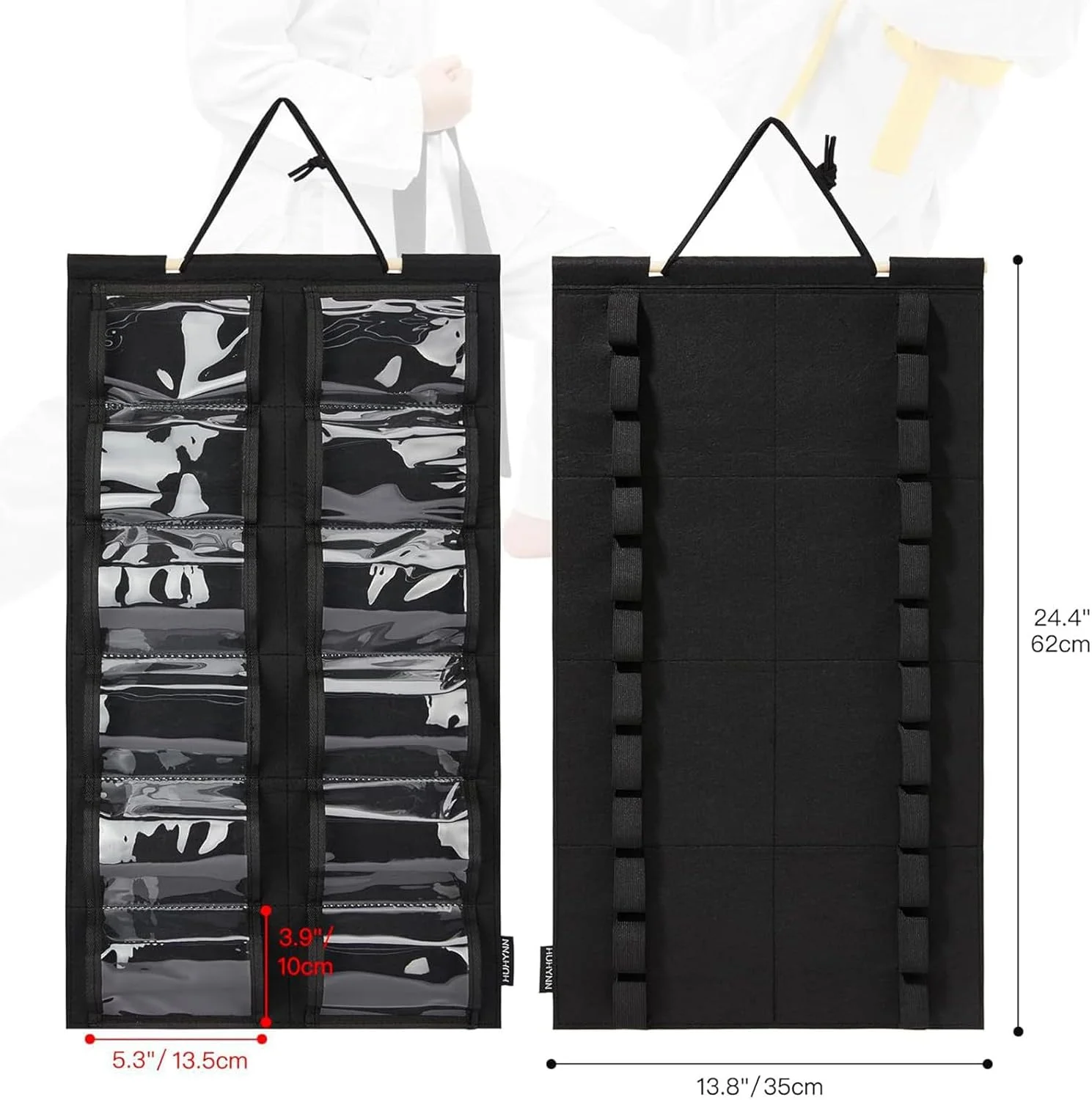 نگهدارنده کمربند هنرهای رزمی 2 عددی، نگهدارنده قابل حمل کمربند کاراته با نگهدارنده مدال، نگهدارنده مدال کمربند تکواندو برای هنرجویان هنرهای رزمی (مدال ها و کمربند تکواندو شامل نمی شود)