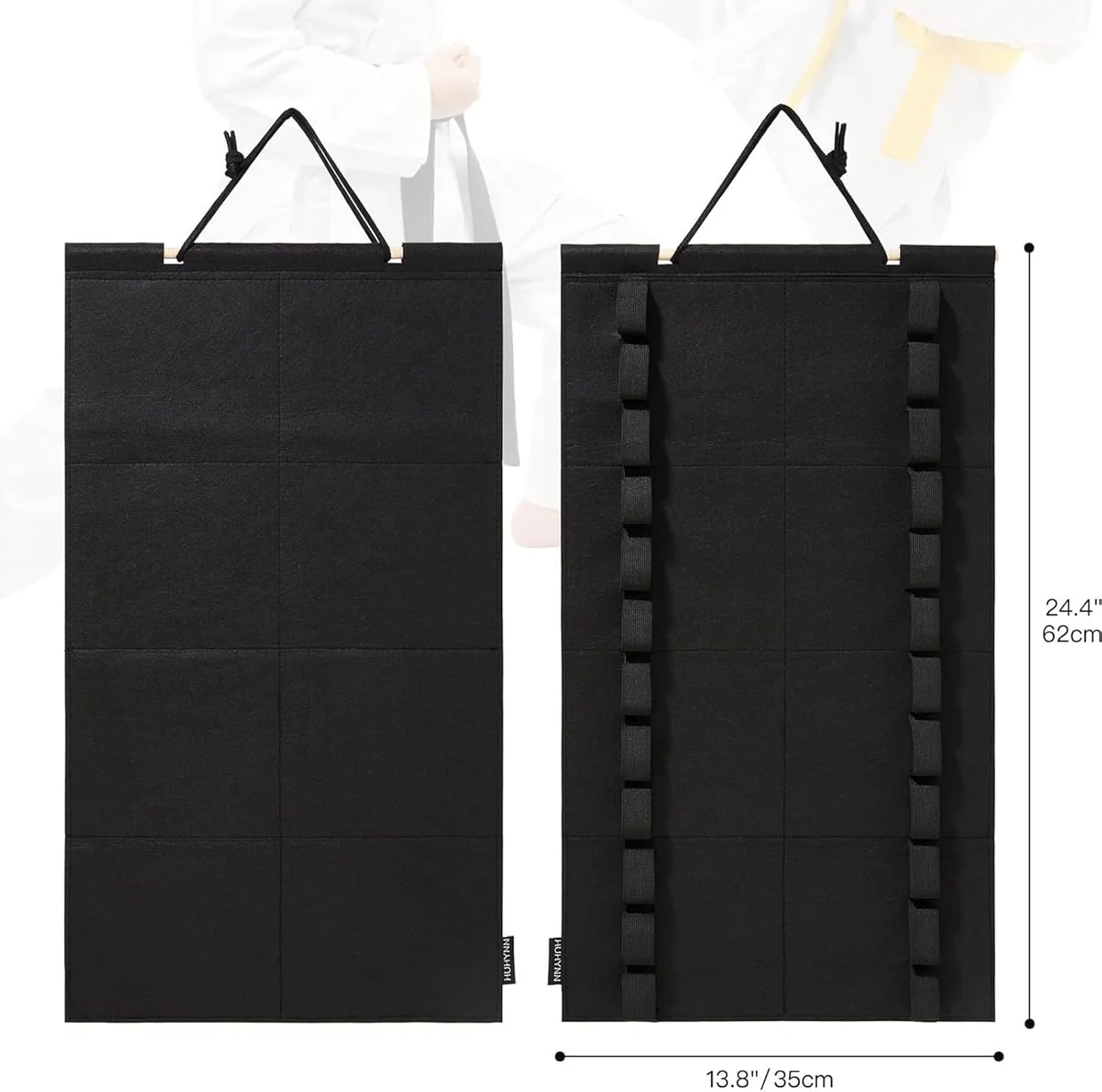 نگهدارنده کمربند هنرهای رزمی 2 عددی، نگهدارنده قابل حمل کمربند کاراته با نگهدارنده مدال، نگهدارنده مدال کمربند تکواندو برای هنرجویان هنرهای رزمی (مدال ها و کمربند تکواندو شامل نمی شود)