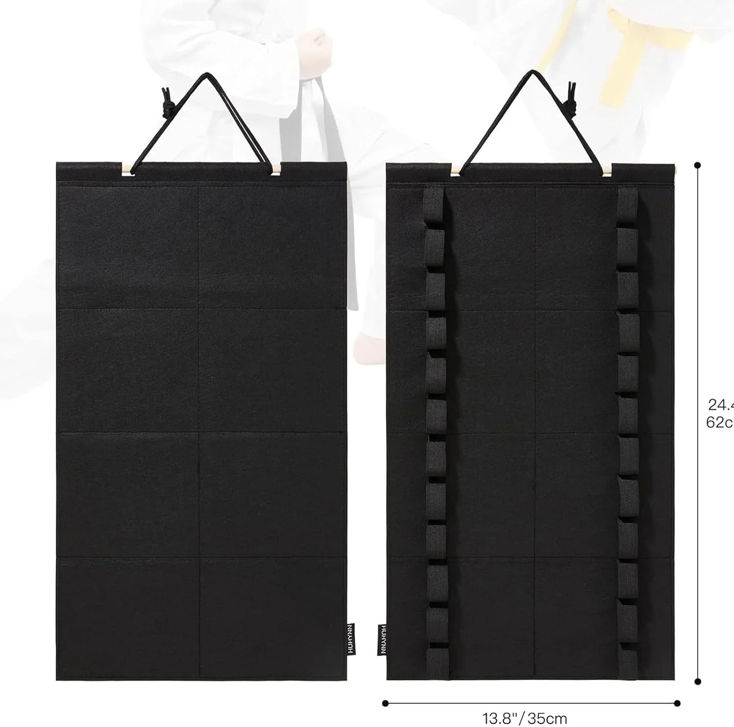 نگهدارنده کمربند هنرهای رزمی 2 عددی، نگهدارنده قابل حمل کمربند کاراته با نگهدارنده مدال، نگهدارنده مدال کمربند تکواندو برای هنرجویان هنرهای رزمی (مدال ها و کمربند تکواندو شامل نمی شود)