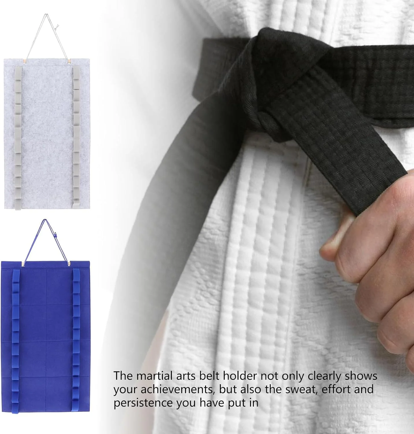 نگهدارنده کمربند هنرهای رزمی، قفسه نمایش کمربند کاراته، نگهدارنده نمایش کمربند تکواندو، نگهدارنده دیواری کمربند تکواندو برای هنرجویان هنرهای رزمی