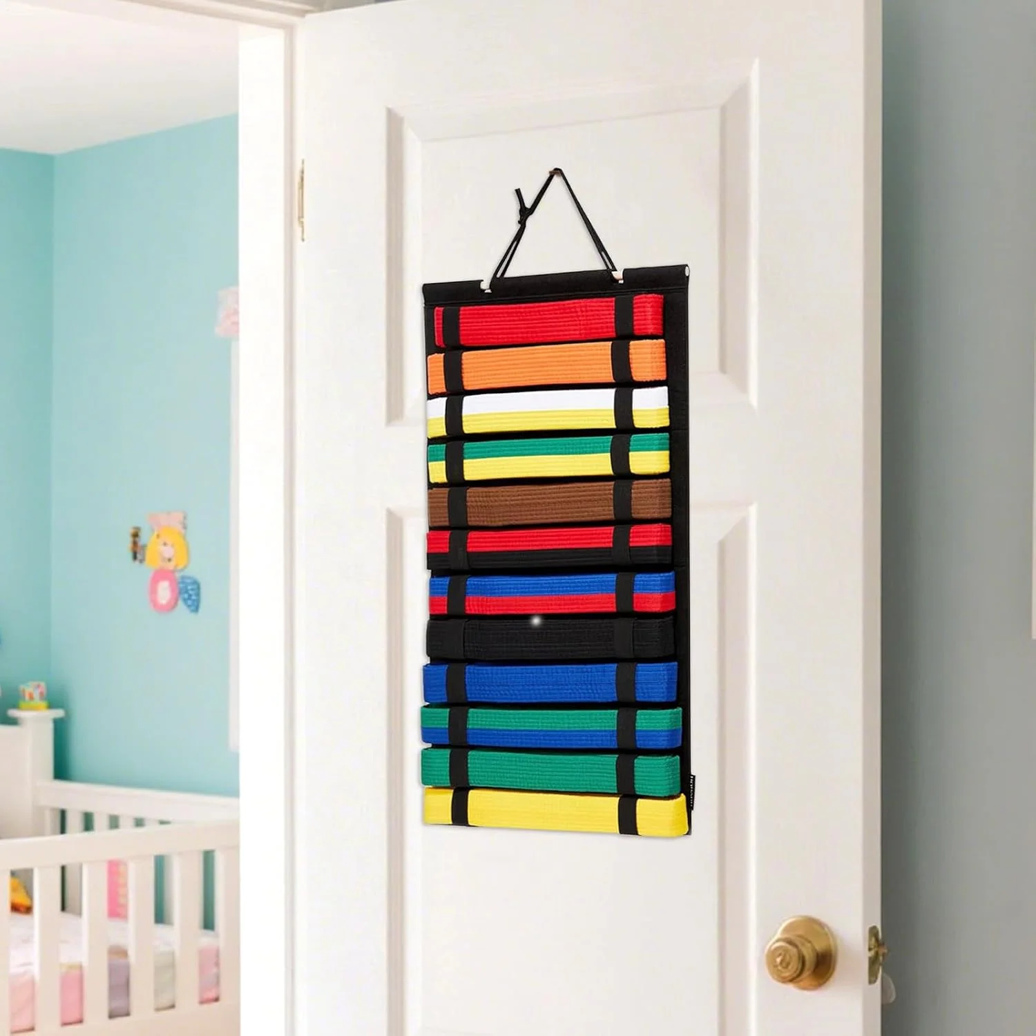 استند نمایش کمربند هنرهای رزمی، نگهدارنده کمربند کاراته، سازمان دهنده دیواری نمدی برای کشتی، مناسب برای اتاق کار، کمد و اتاق نشیمن