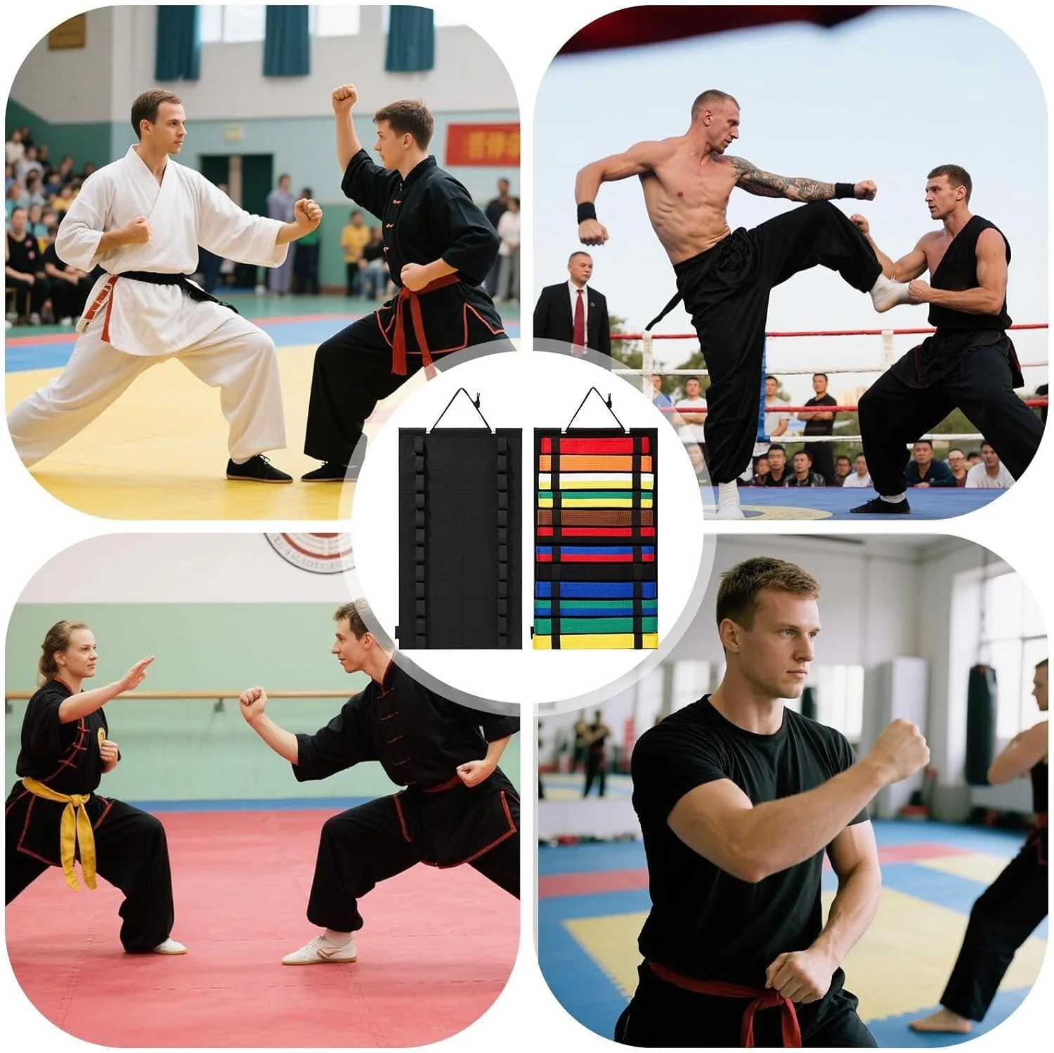 استند نمایش کمربند هنرهای رزمی، نگهدارنده کمربند کاراته، سازمان دهنده دیواری نمدی برای کشتی، مناسب برای اتاق کار، کمد و اتاق نشیمن