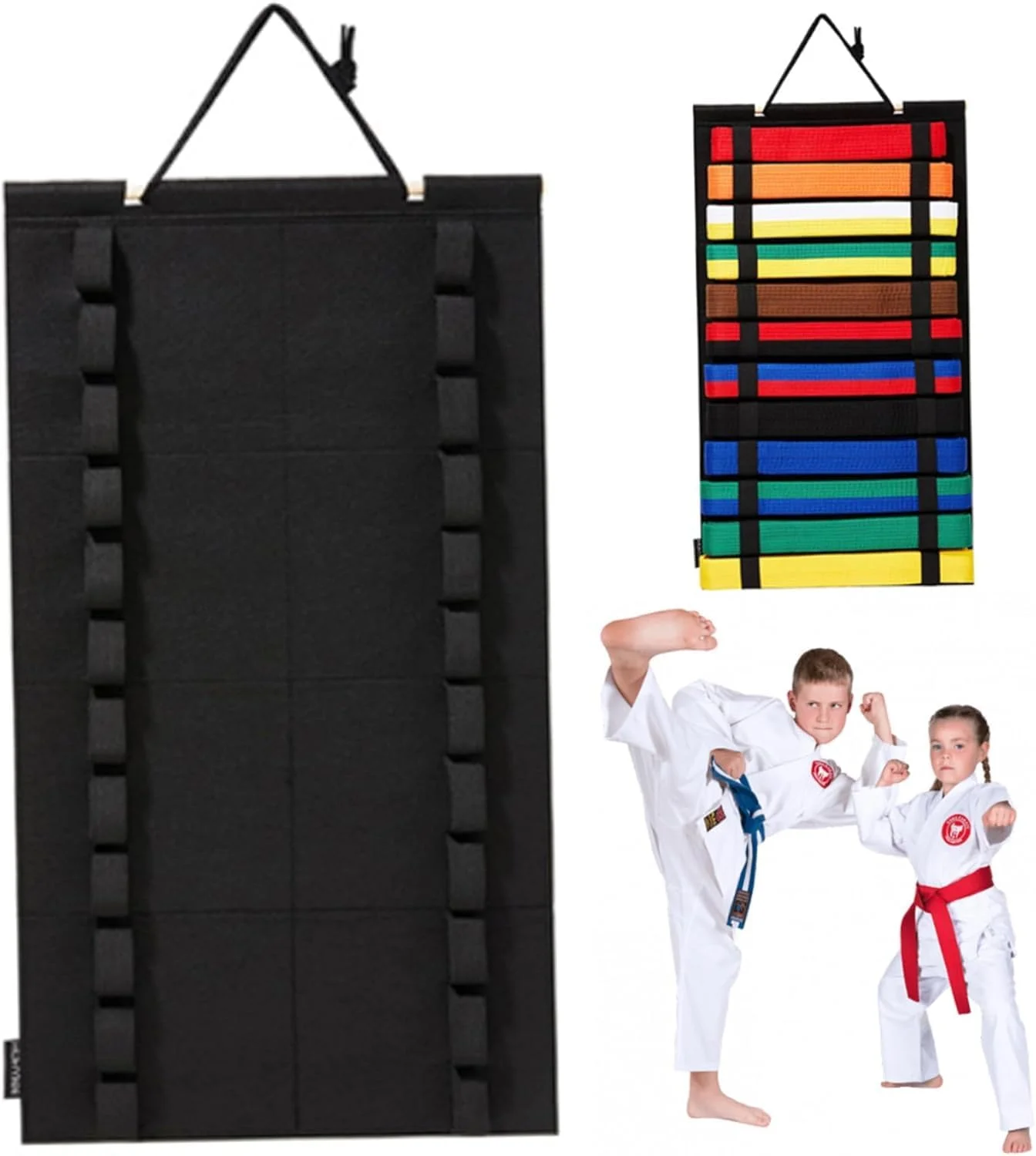 نگهدارنده کمربند هنرهای رزمی KWSLIN، نمایشگر کمربند هنرهای رزمی، قفسه با ظرفیت 12 کمربند، نمایشگر کمربند با حلقه های کشسان برای هنرجویان هنرهای رزمی (62 * 25 سانتی متر) نگهدارنده کمربند هنرهای رزمی KWSLIN، نمایشگر کمربند هنرهای رزمی، قفسه با ظرفیت 12 کمربند، نمایشگر کمربند با حلقه های کشسان برای هنرجویان هنرهای رزمی (62 * 25 سانتی متر)