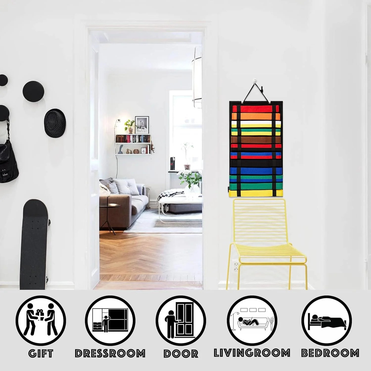 نگهدارنده کمربند هنرهای رزمی KWSLIN، نمایشگر کمربند هنرهای رزمی، قفسه با ظرفیت 12 کمربند، نمایشگر کمربند با حلقه های کشسان برای هنرجویان هنرهای رزمی (62 * 25 سانتی متر) نگهدارنده کمربند هنرهای رزمی KWSLIN، نمایشگر کمربند هنرهای رزمی، قفسه با ظرفیت 12 کمربند، نمایشگر کمربند با حلقه های کشسان برای هنرجویان هنرهای رزمی (62 * 25 سانتی متر)