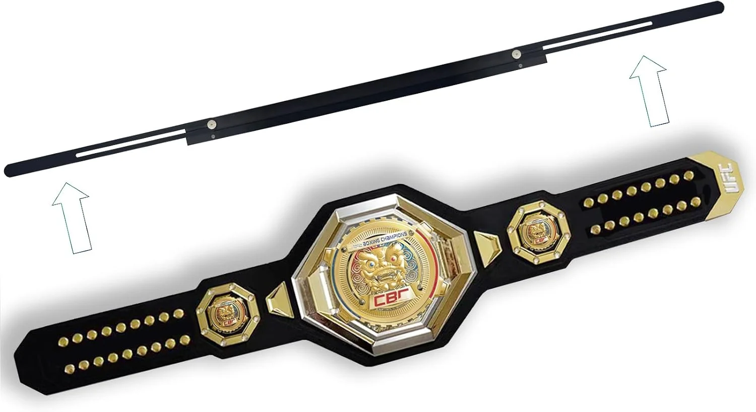 آویز کمربند مسابقات کشتی Klizdum - محفظه و نگهدارنده کمربند قهرمانی کشتی - سازمان دهنده دیواری سنگین برای کمربندهای کشتی - نصب آسان، ایده آل برای نوجوانان و بزرگسالان