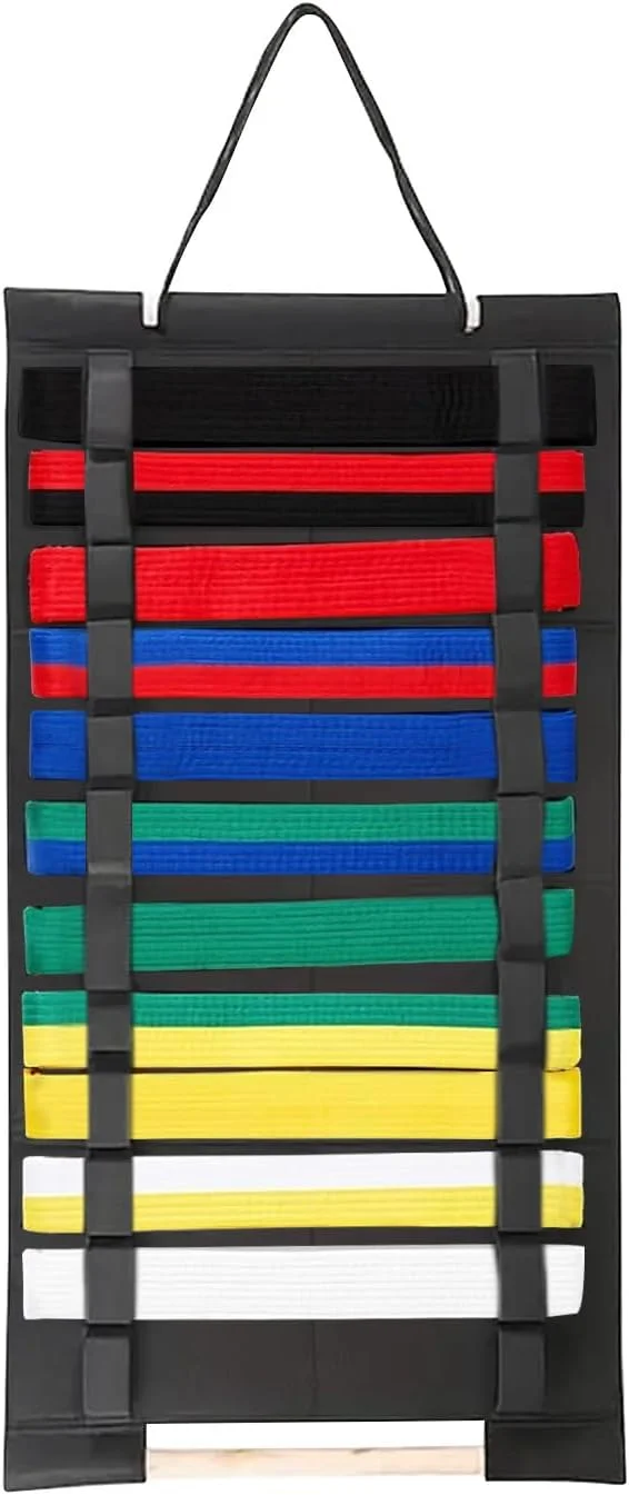 نگهدارنده کمربند کاراته | سازمان دهنده کمربند جوجیتسو نمدی دیواری - صرفه جویی در فضا، لوازم هنرهای رزمی برای کمد، درب و اتاق نشیمن