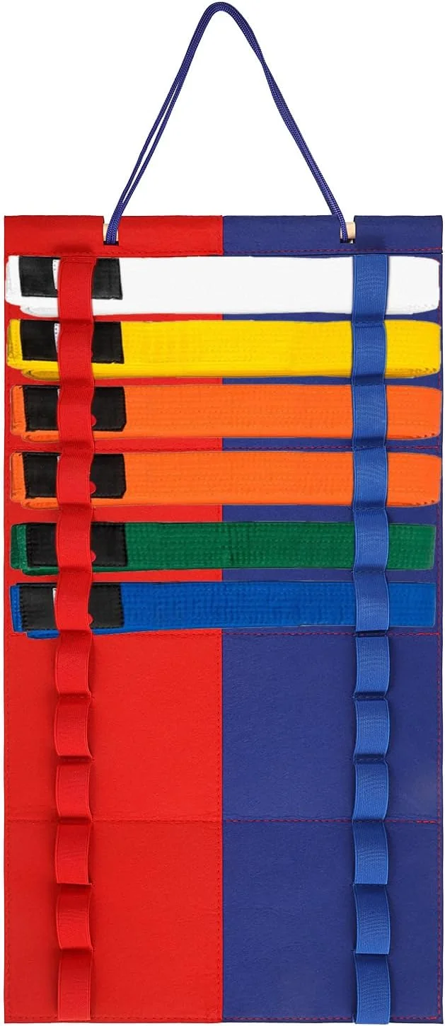 آویز دیواری برای نگهداری کمربند هنرهای رزمی، مناسب برای 12 کمربند، سبک و قابل حمل، مناسب برای هنرجویان هنرهای رزمی