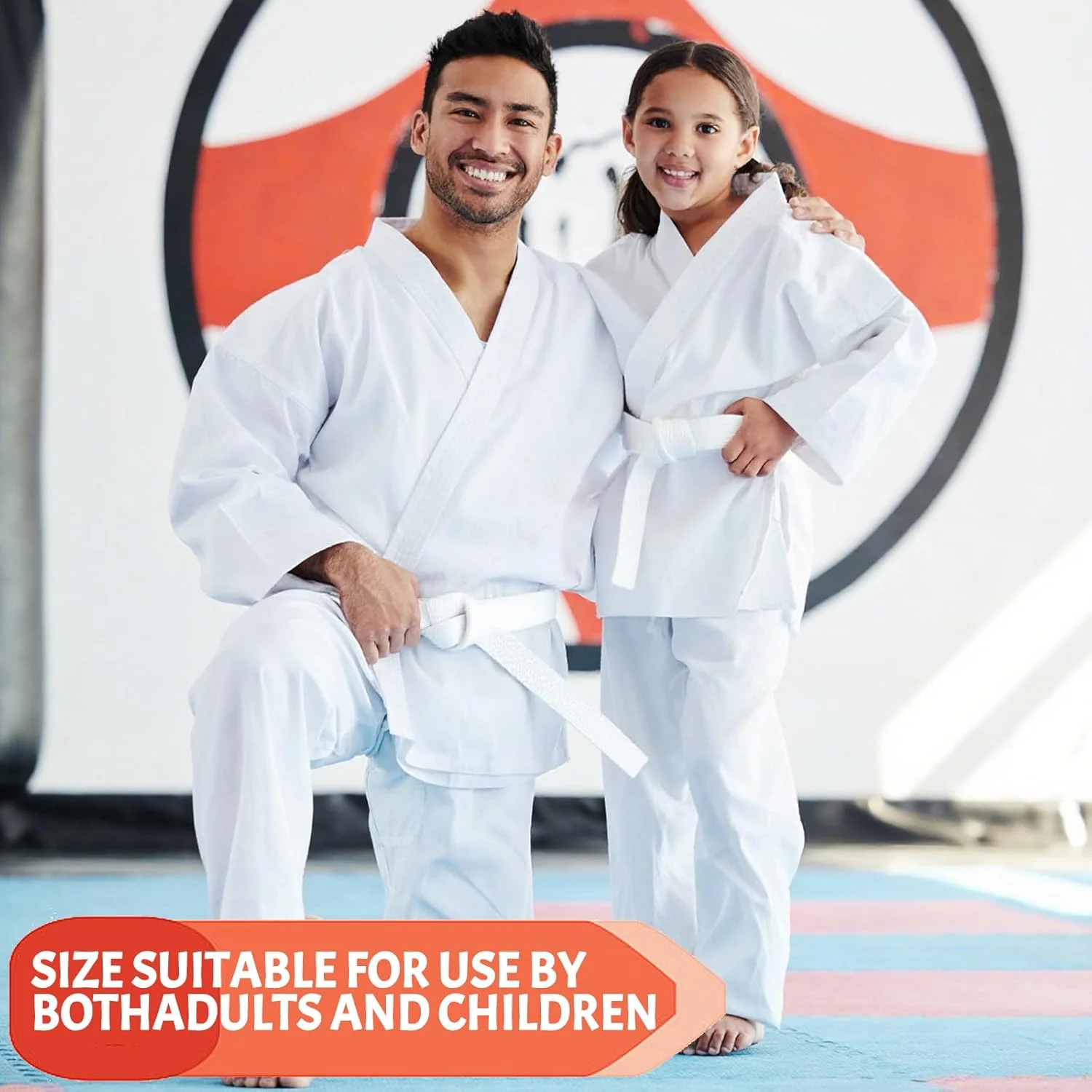 کمربند جودو 260 سانتی متر، کمربند تکواندو، کمربند هنرهای رزمی کاراته، ساخته شده از مواد عالی برای تکواندو، کاراته، جودو، آیکیدو، مناسب کودکان و بزرگسالان