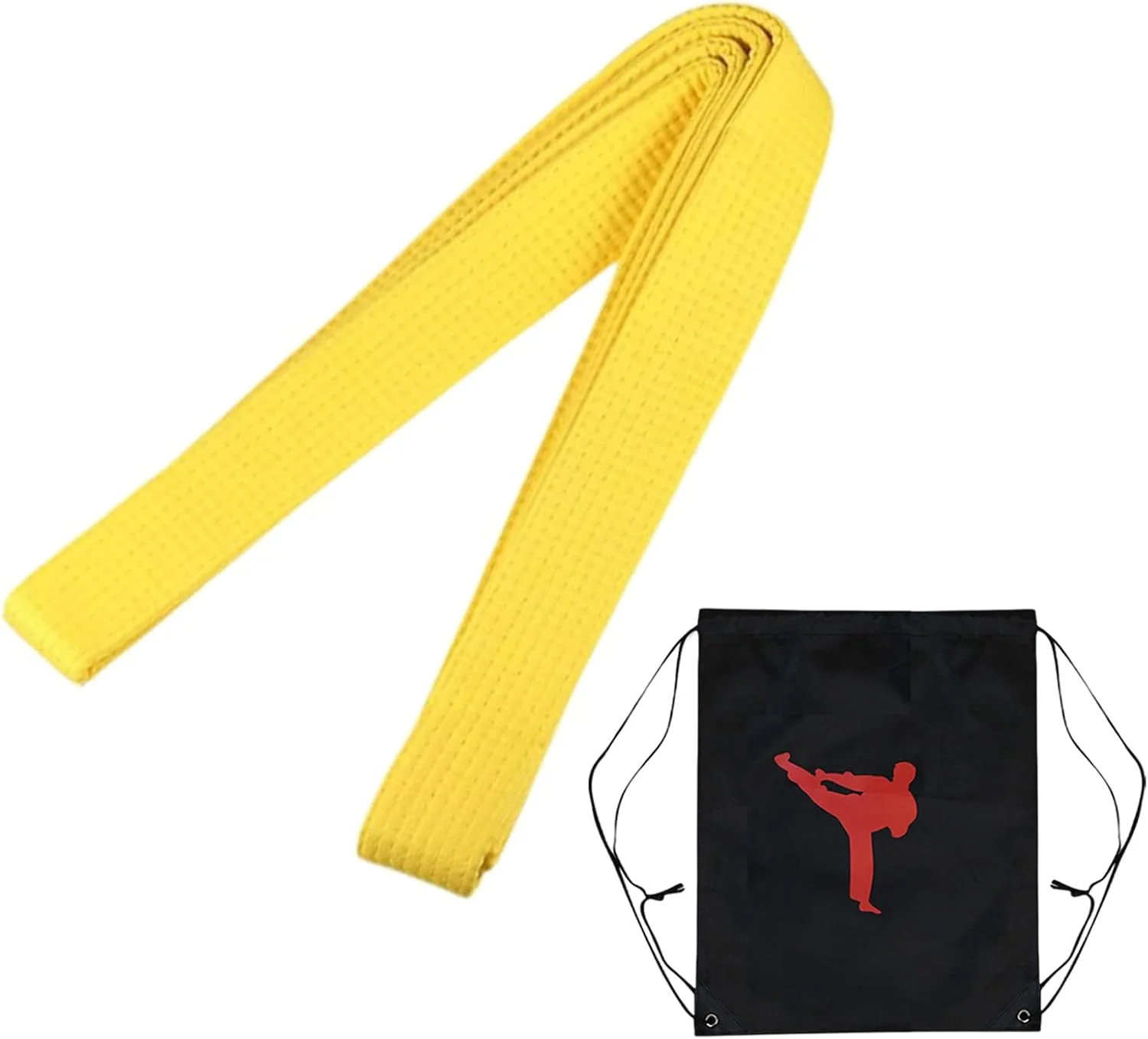 کمربند جودو Helweet، کمربند کاراته، کیف ورزشی، کمربند بودو، کیف ورزشی، کمربند هنرهای رزمی، کمربند تکواندو، کمربند محافظ تمرینات آیکیدو برای کودکان و بزرگسالان، به همراه کیف تکواندو