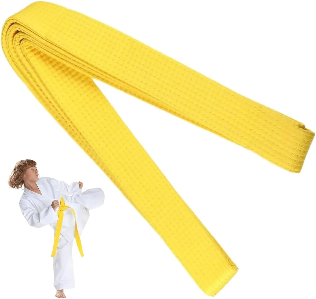کمربند تکواندو، جودو، کاراته، هنرهای رزمی، کمربند حرفه ای کاراته آیکیدو برای کودکان و بزرگسالان (زرد)