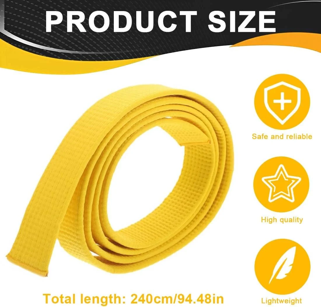 کمربند تکواندو، جودو، کاراته، هنرهای رزمی، کمربند حرفه ای کاراته آیکیدو برای کودکان و بزرگسالان (زرد)