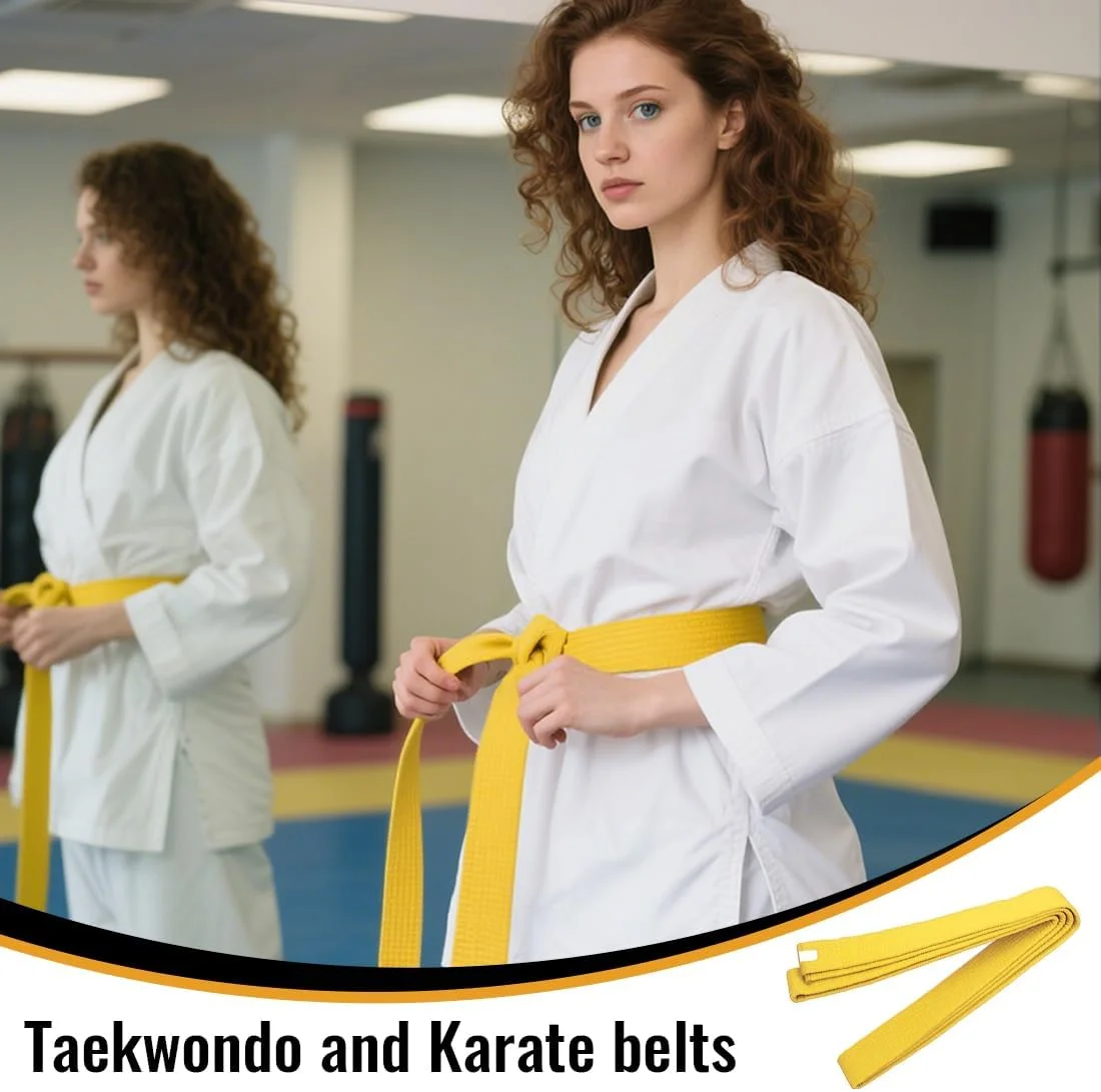 کمربند تکواندو زرد، کمربند جودو، کمربند جودو کاراته، کاراته هنرهای رزمی، کمربند تکواندو جودو، کمربند حرفه ای کاراته آیکیدو برای کودکان و بزرگسالان، کمربند هنرهای رزمی - 1 عدد 240 سانتی متر کمربند تکواندو زرد، کمربند جودو، کمربند جودو کاراته، کاراته هنرهای رزمی، کمربند تکواندو جودو، کمربند حرفه ای کاراته آیکیدو برای کودکان و بزرگسالان، کمربند هنرهای رزمی - 1 عدد 240 سانتی متر