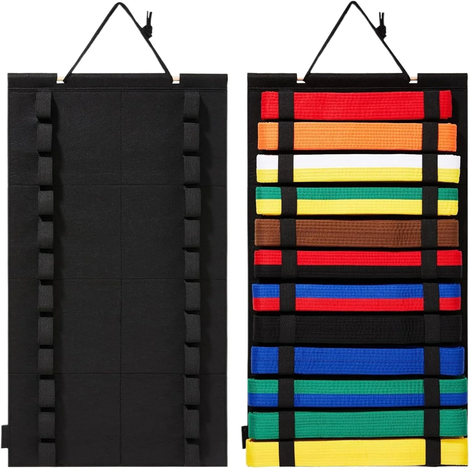 نگهدارنده کمربند کاراته، نمایشگر کمربند هنرهای رزمی، نمایشگر کمربند نمدی آویز، لوازم هنرجویان هنرهای رزمی، قفسه نگهداری دیواری برای درب کمد، اتاق نشیمن و اتاق مطالعه