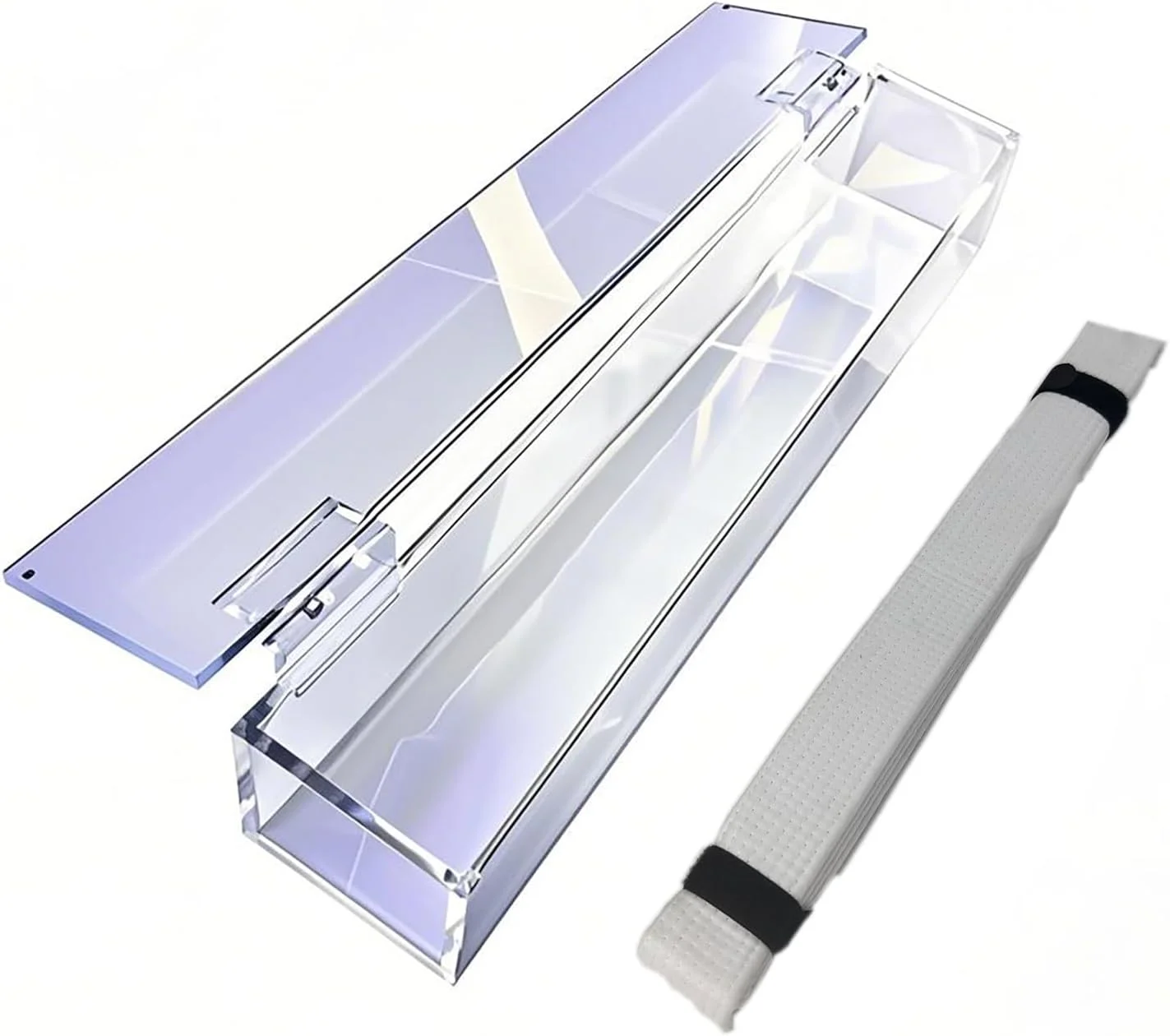 جعبه نمایش کمربند هنرهای رزمی پلکسی گلاس شفاف - جعبه محافظ پلاستیکی ممتاز برای کمربندهای کاراته، تکواندو، جودو، جوجیتسو - ویترین ضد گرد و غبار دوجو و سازمان دهنده کلکسیونی