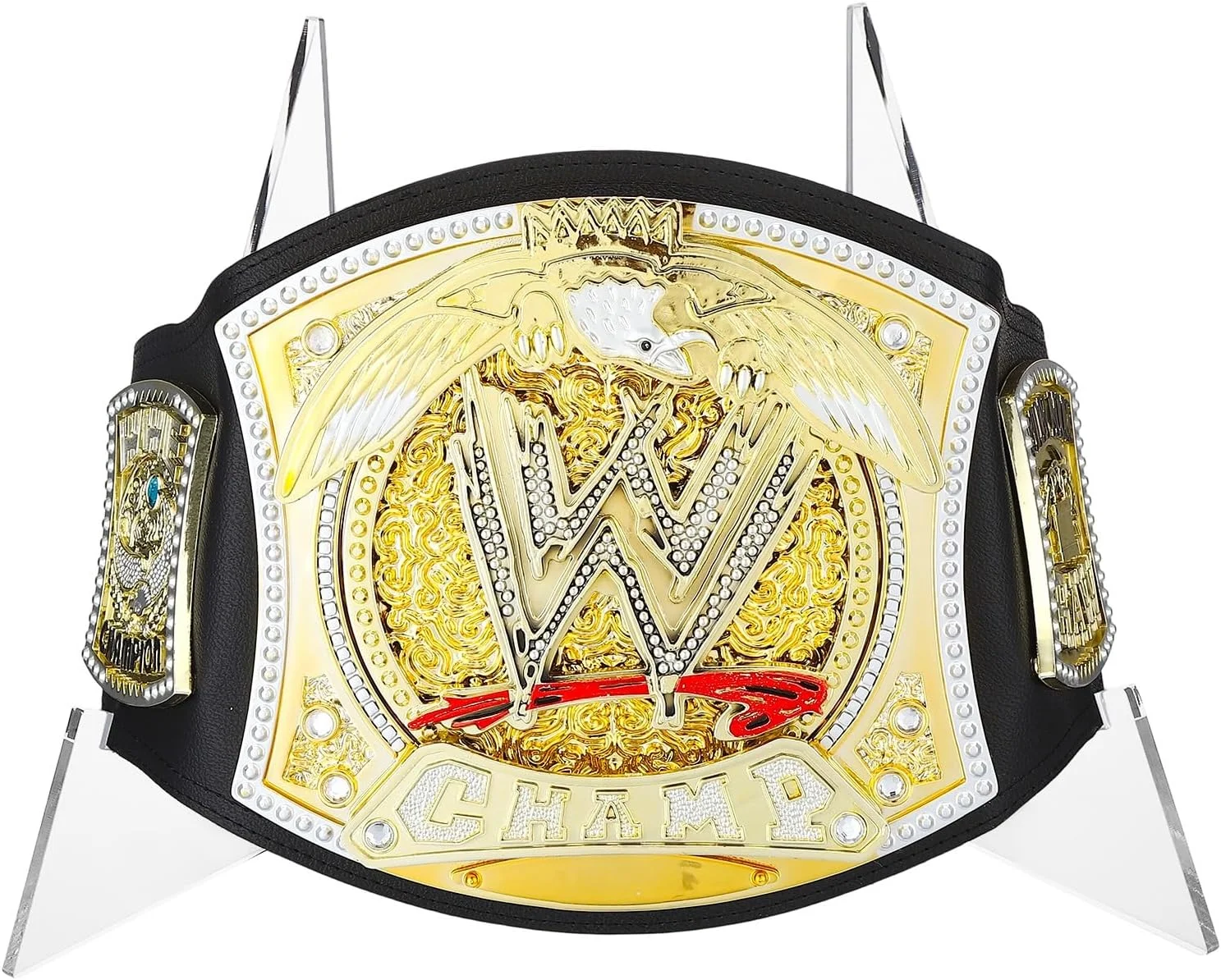 پایه نمایش کمربند قهرمانی اکریلیک، نگهدارنده سگک کمربند کشتی 2 عددی، برای کشتی، فوتبال، بوکس، نمایش دکور شخصی یا تجاری (2 عدد)