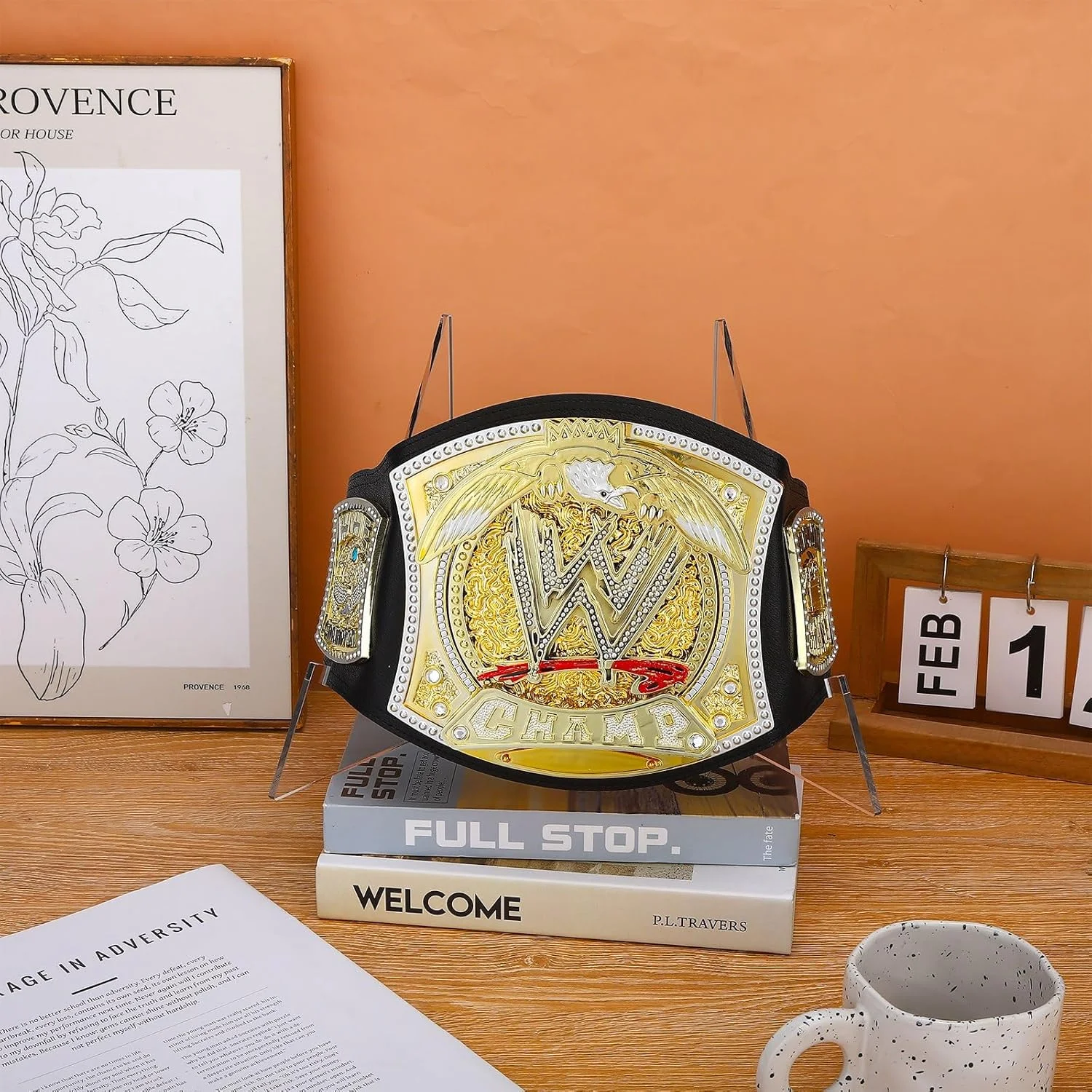 پایه نمایش کمربند قهرمانی اکریلیک، نگهدارنده سگک کمربند کشتی 2 عددی، برای کشتی، فوتبال، بوکس، نمایش دکور شخصی یا تجاری (2 عدد)