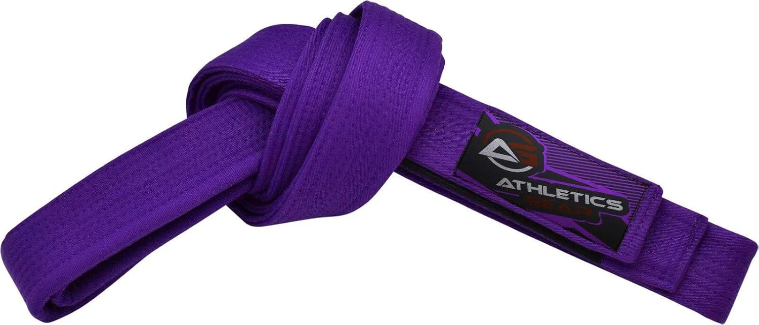 کمربند هنرهای رزمی Athletics Gear AG، 100% پنبه با دوخت چندگانه برای BJJ، جودو، تکواندو و کاراته