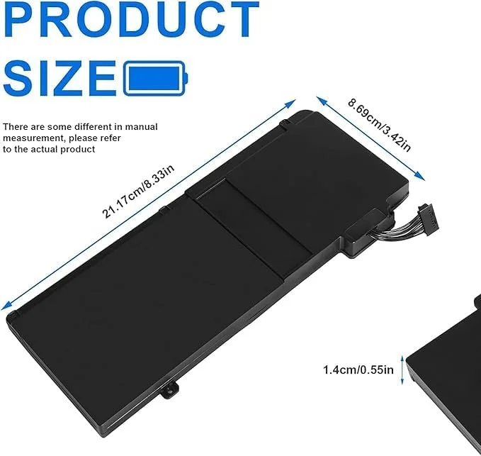 باتری A1278 A1322 سازگار با Apple MacBook Pro 13 اینچ (نسخه های اواسط سال 2009، 2010، 2011، 2012) MB990*/A / MB990CH/A / MB990J/A / MB990LL/A / MB990ZP/A / MB991*/A MC700LL/A MC724LL/A