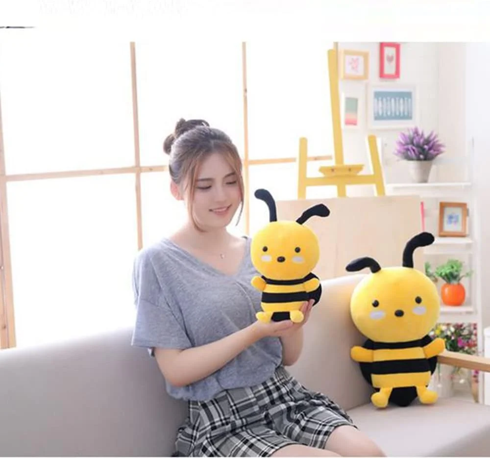 عروسک پولیشی زنبور، عروسک زنبور عسل نرم، هدیه عروسک زنبور عسل برای دکوراسیون زنبور عسل تولد، 20 سانتی متر (20 سانتی متر)