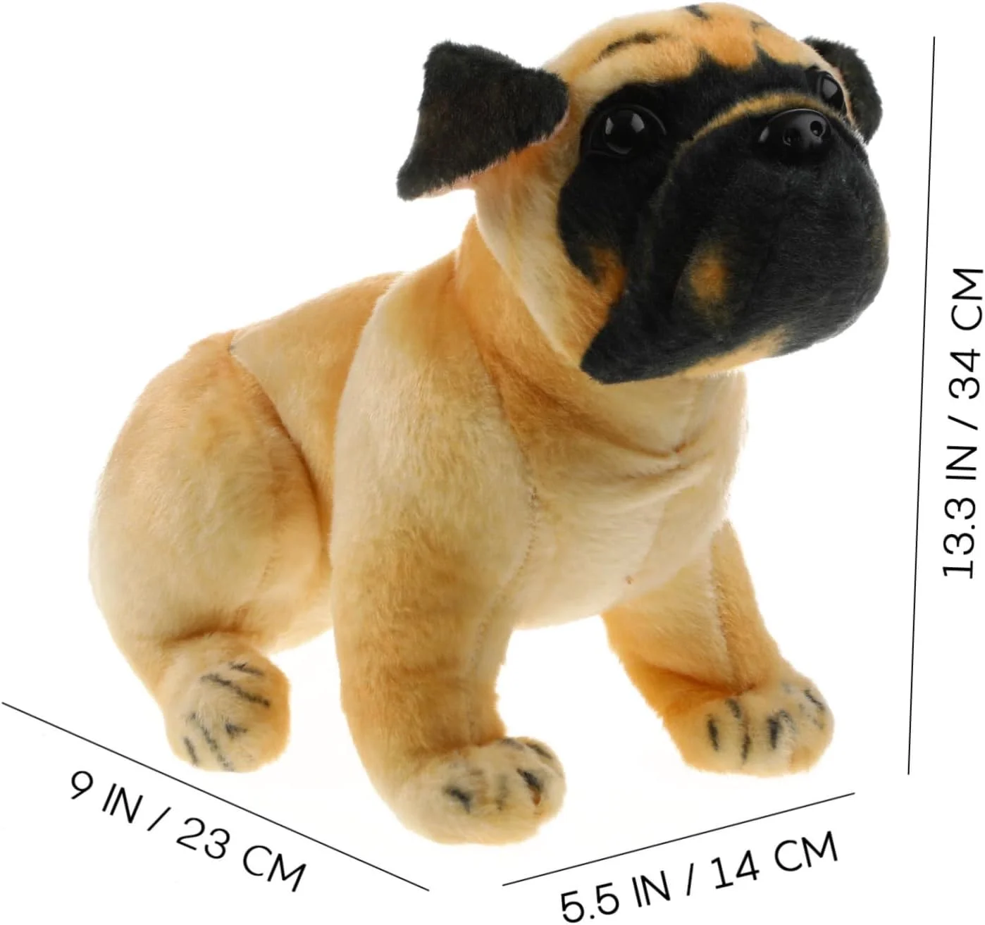 عروسک سگ پاگ NUOBESTY، اسباب بازی پولیشی سگ، حیوانات عروسکی پولیشی برای کودکان، حیوانات عروسکی، سگ ها، اسباب بازی های پولیشی حیوانات، اسباب بازی سگ، مخمل نرم