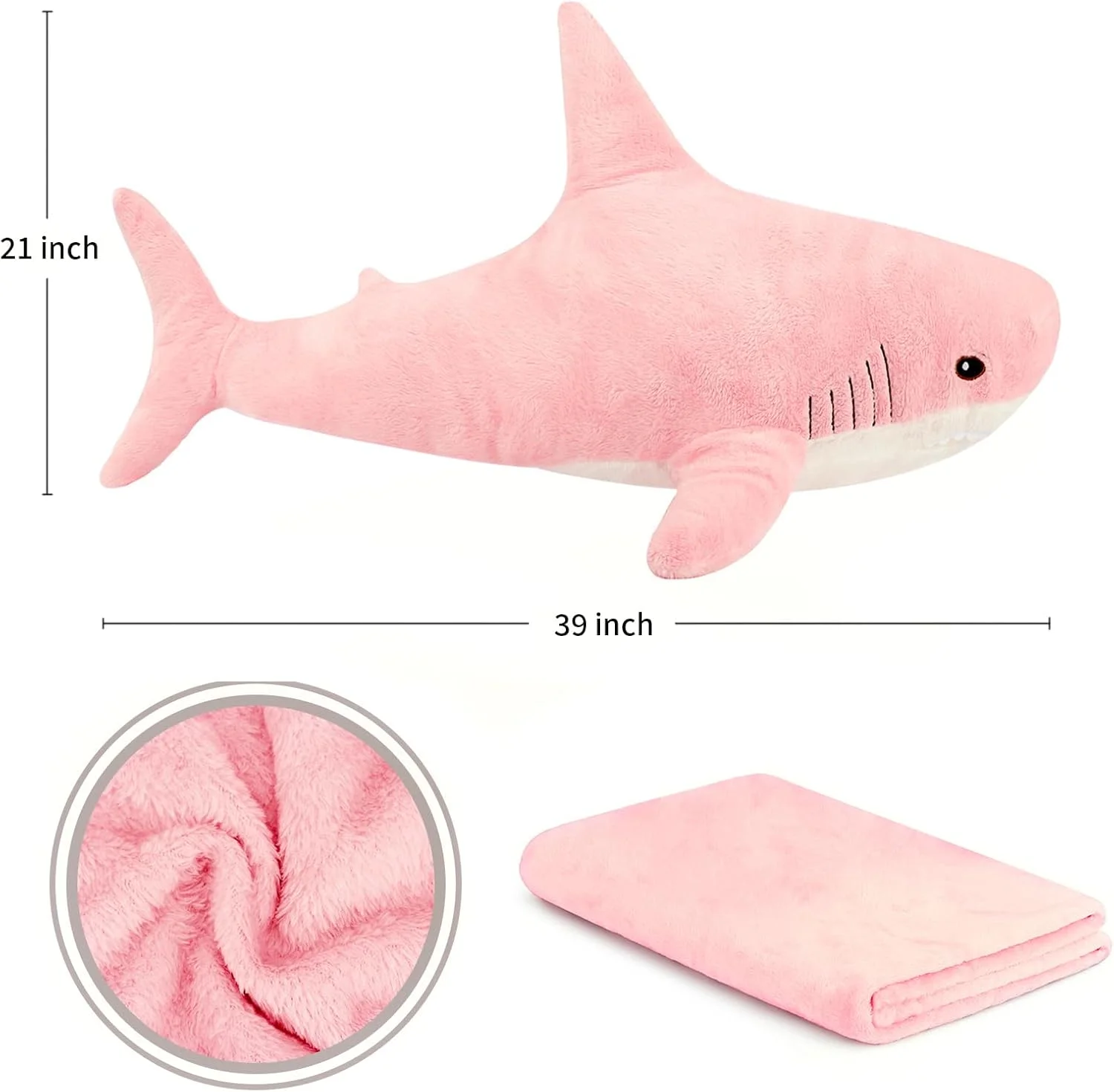 عروسک کوسه ای موپی، طول 99 سانتیمتر، کوسه پولیشی، بالش کوسه ای و پتوی 2 در 1، اسباب بازی کوسه ای، حیوان دریایی پولیشی بزرگ عروسک کوسه ای موپی، طول 99 سانتیمتر، کوسه پولیشی، بالش کوسه ای و پتوی 2 در 1، اسباب بازی کوسه ای، حیوان دریایی پولیشی بزرگ