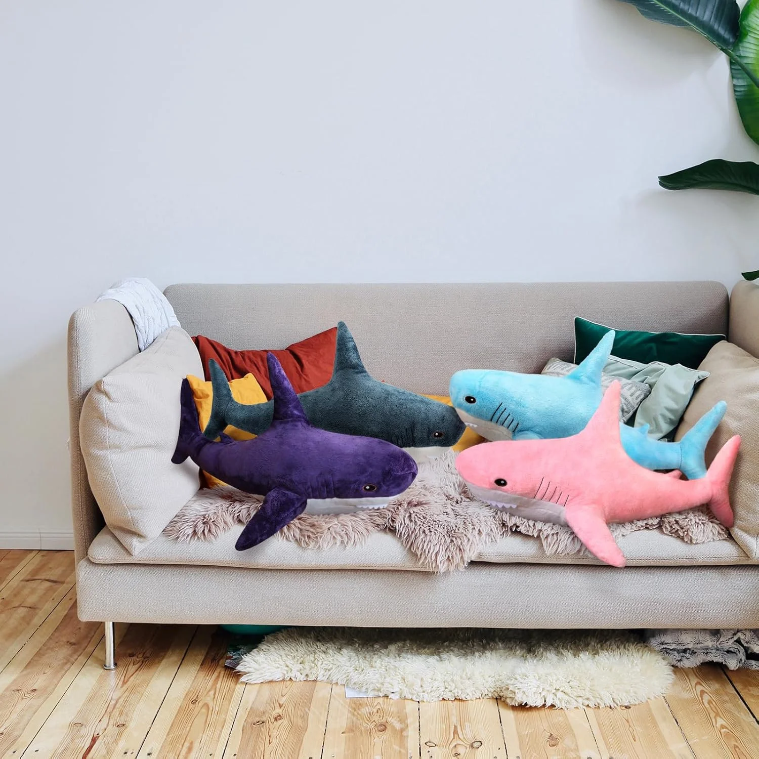 عروسک کوسه ای موپی، طول 99 سانتیمتر، کوسه پولیشی، بالش کوسه ای و پتوی 2 در 1، اسباب بازی کوسه ای، حیوان دریایی پولیشی بزرگ عروسک کوسه ای موپی، طول 99 سانتیمتر، کوسه پولیشی، بالش کوسه ای و پتوی 2 در 1، اسباب بازی کوسه ای، حیوان دریایی پولیشی بزرگ