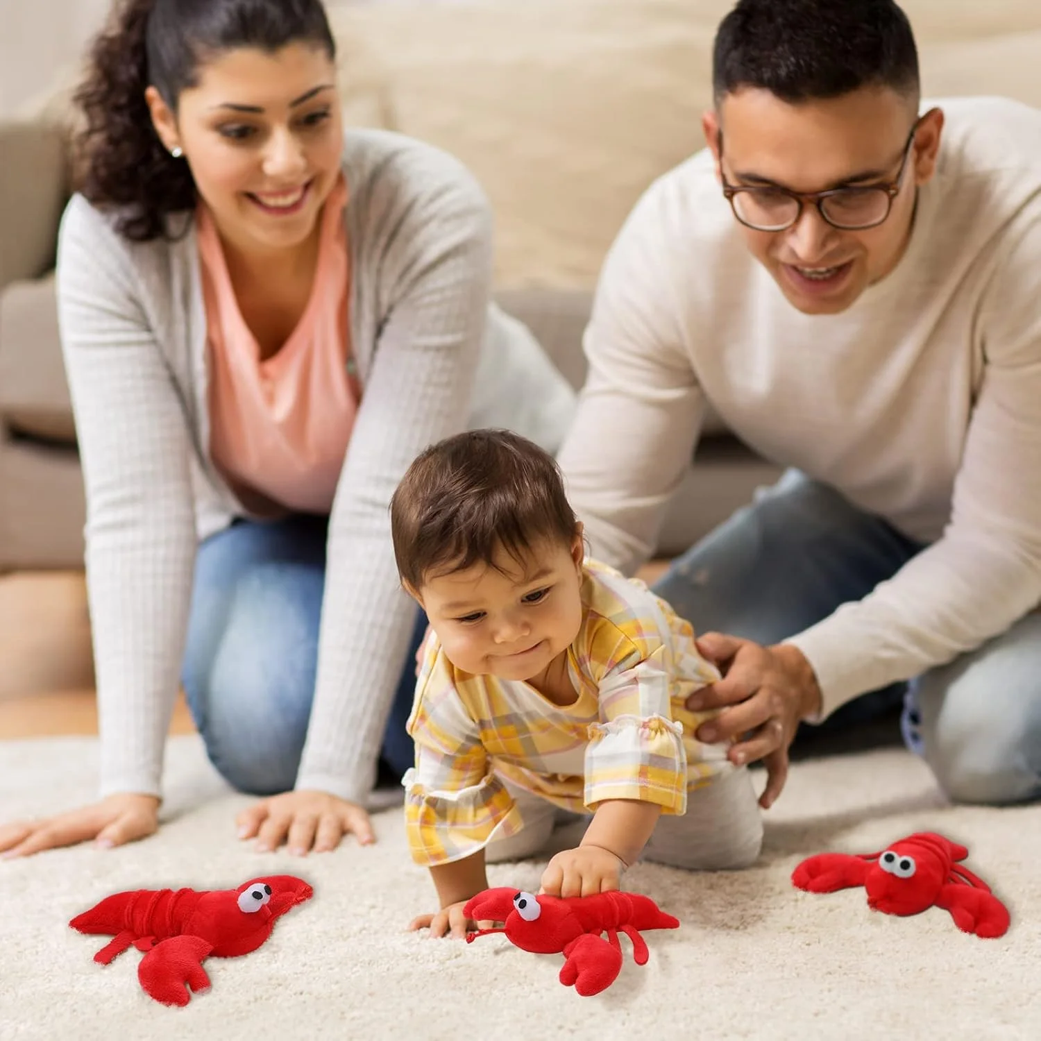 آویز عروسکی خرچنگ و لابستر نالاکال، 9 عددی - عروسک های کوچک نرم و زیبا برای آویز کلید، کیف پول، کوله پشتی، کیف - هدیه تولد (17x14 سانتی متر) آویز عروسکی خرچنگ و لابستر نالاکال، 9 عددی - عروسک های کوچک نرم و زیبا برای آویز کلید، کیف پول، کوله پشتی، کیف - هدیه تولد (17x14 سانتی متر)